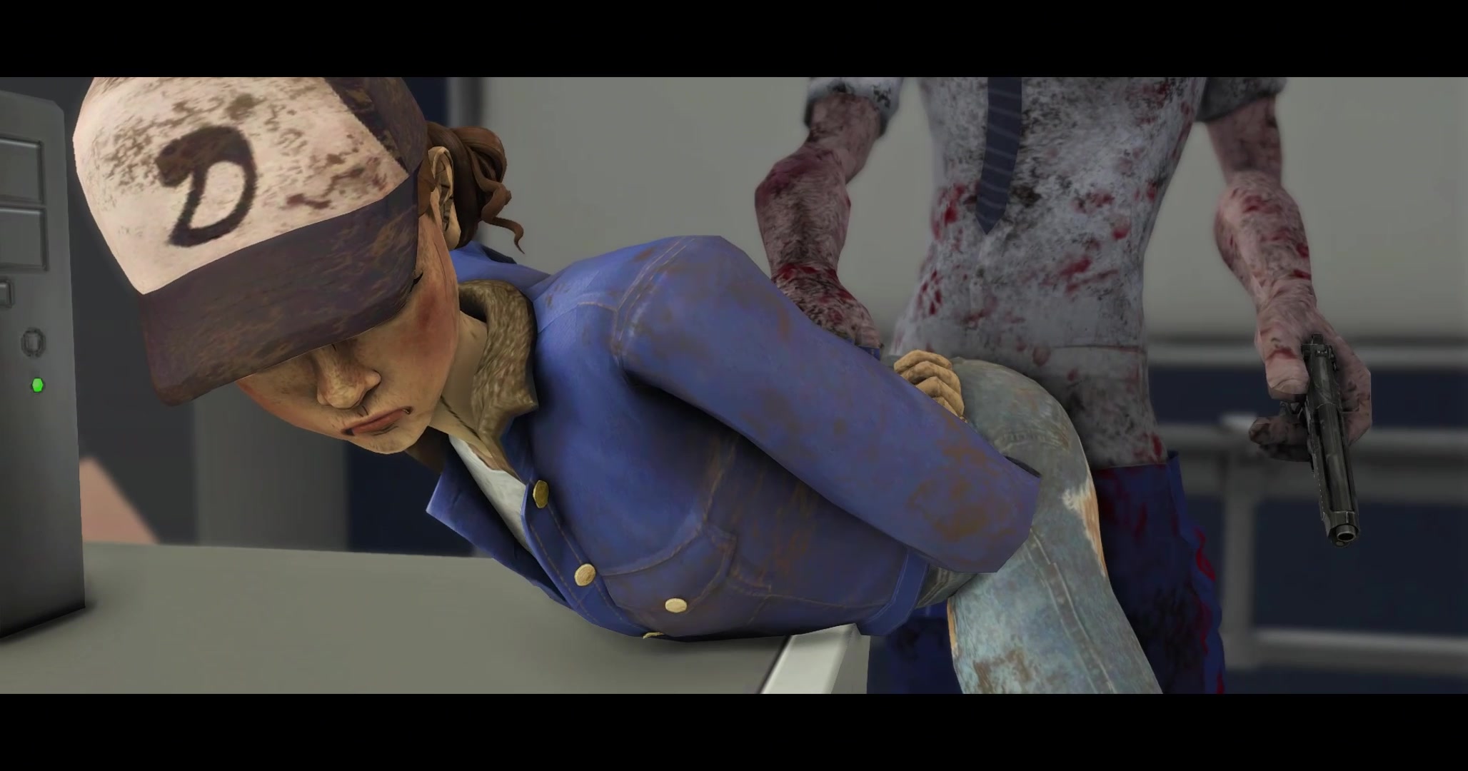 Armadilha de tentáculos na delegacia: colegial futanari ecchi