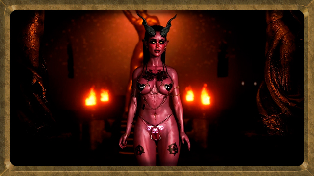 неукротимая суккубка танцем живота соблазняет в подземелье