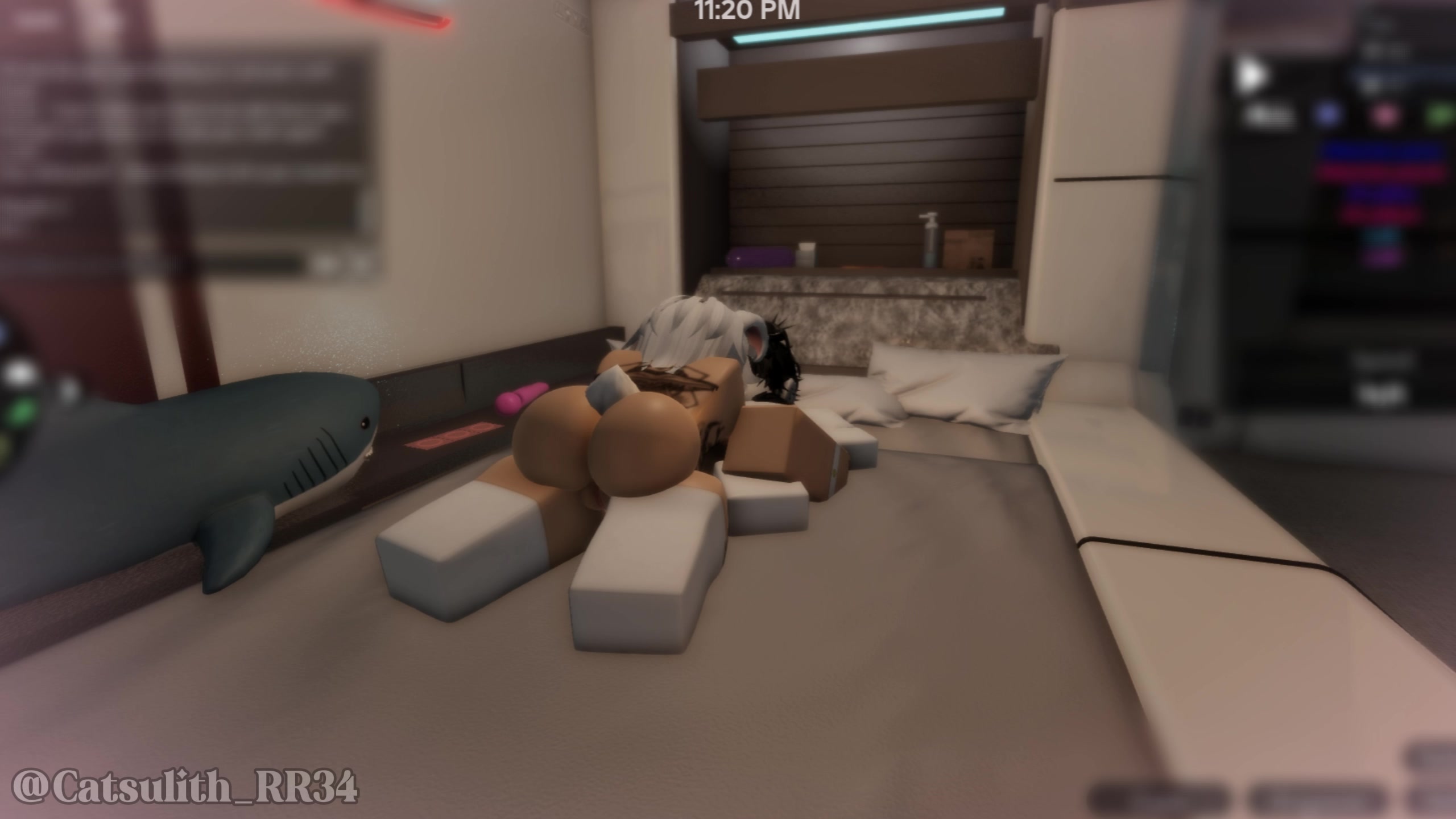 Coneja de nieve provocada antes del sexo íntimo con seguidor