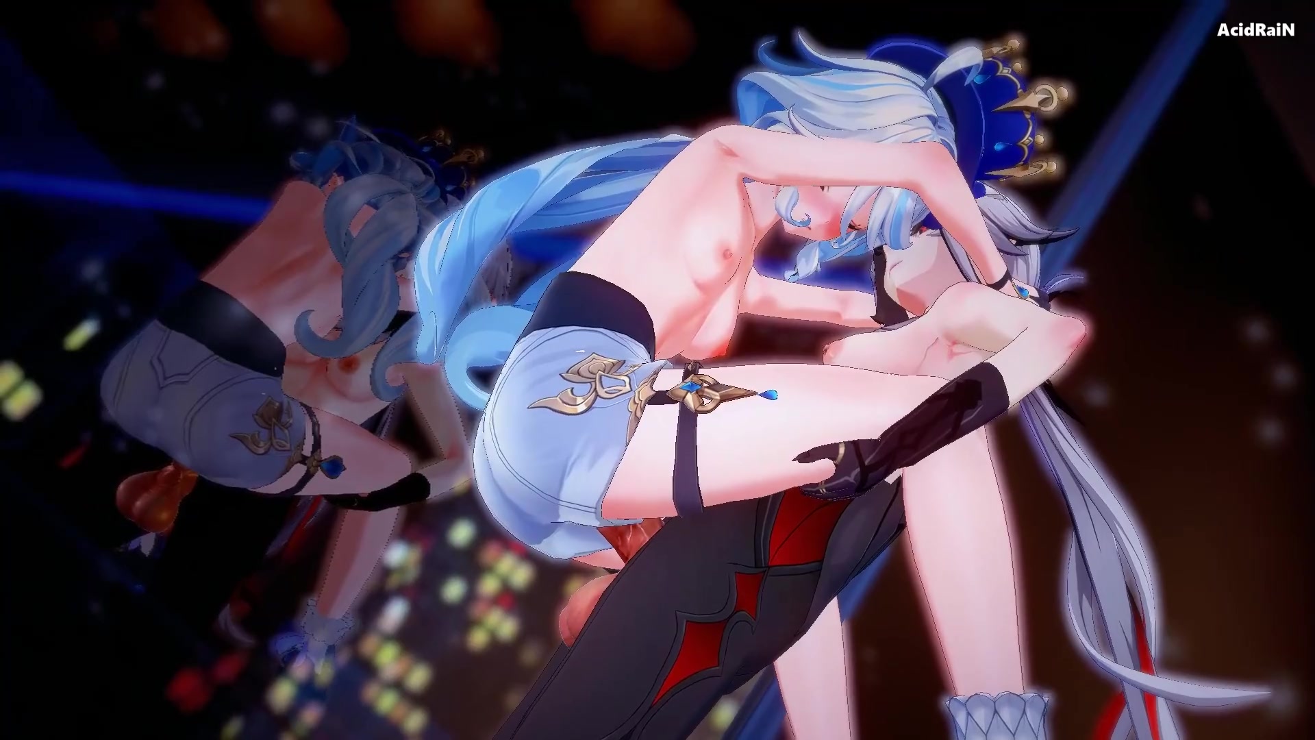 Escena de sexo futa entre furina y arlecchino