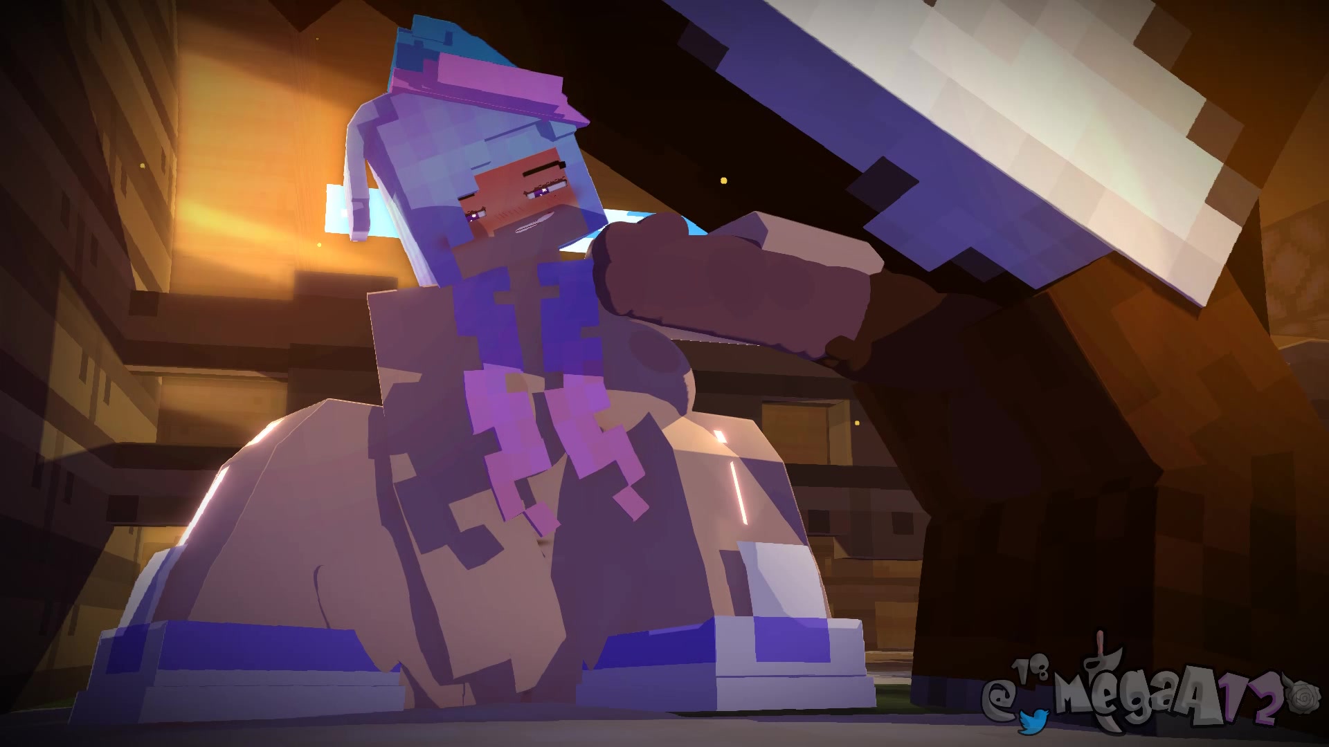 コアで馬をマッサージ