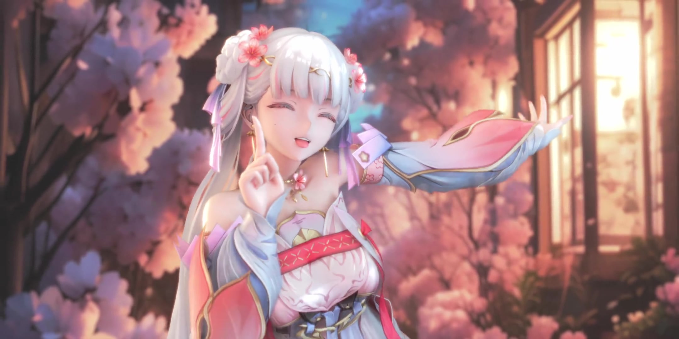 आड़ू के फूल की स्केच जिन्ह्सी