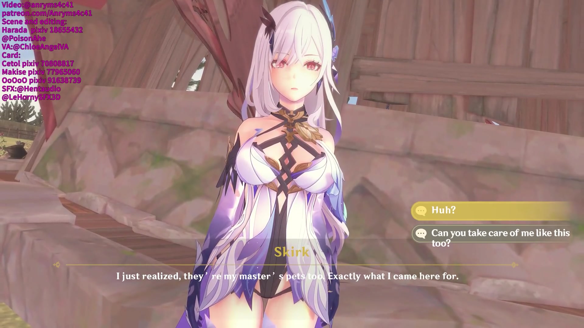 Skirk disfrutando de una colegiala futa con tentáculos