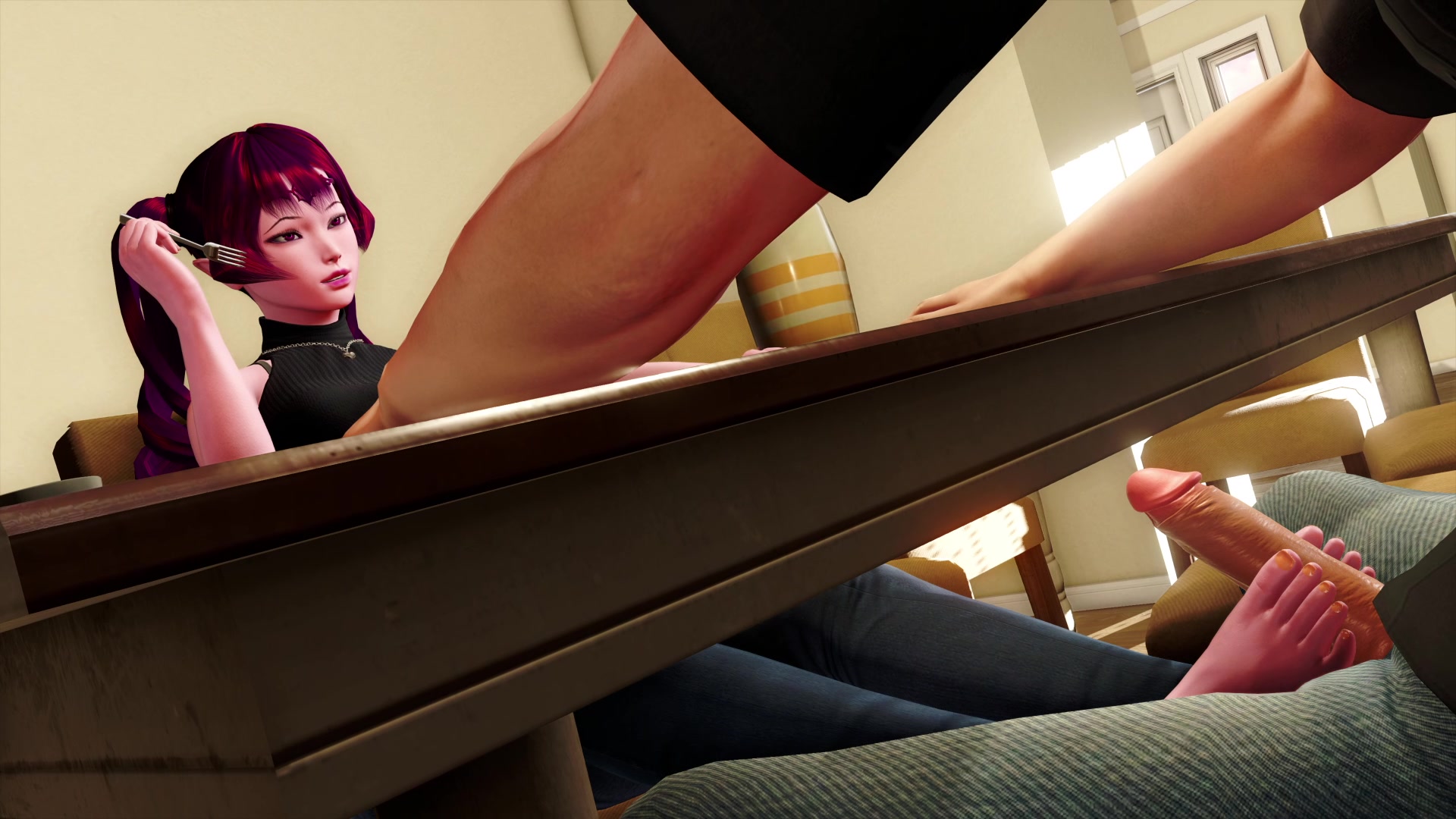 शालीन स्कूलgirl नाश्ता पैर नौकरी के साथ टेंटेकल फुटानारी