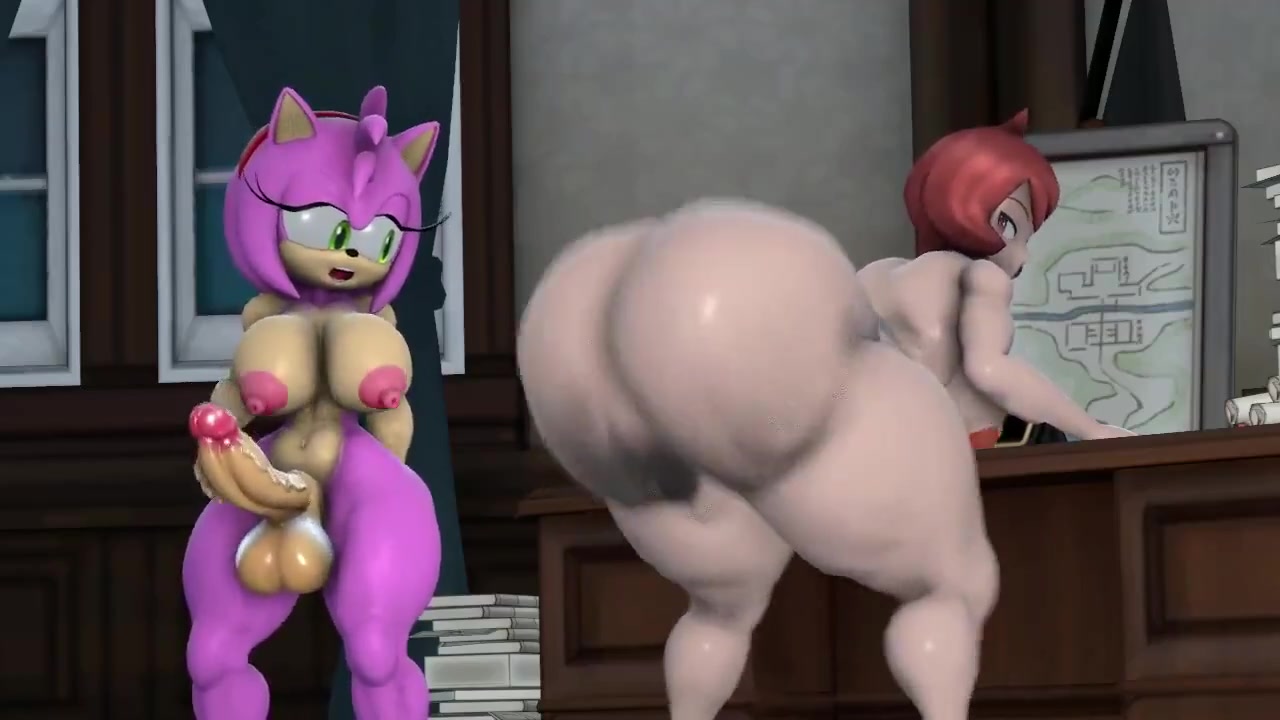 エイミーは太いお尻の手コキを楽しむ