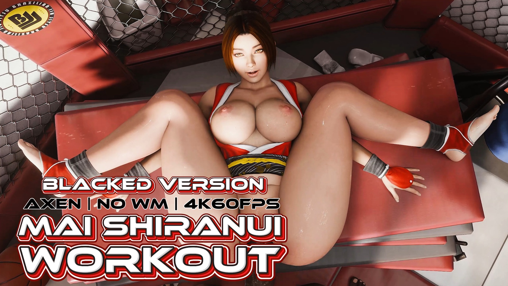 4k blacked mai shiranui workout axen