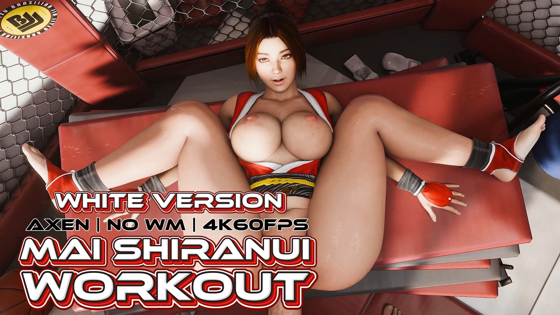 4k60fps mai shiranui ecchi workout [white][axen][no wm]