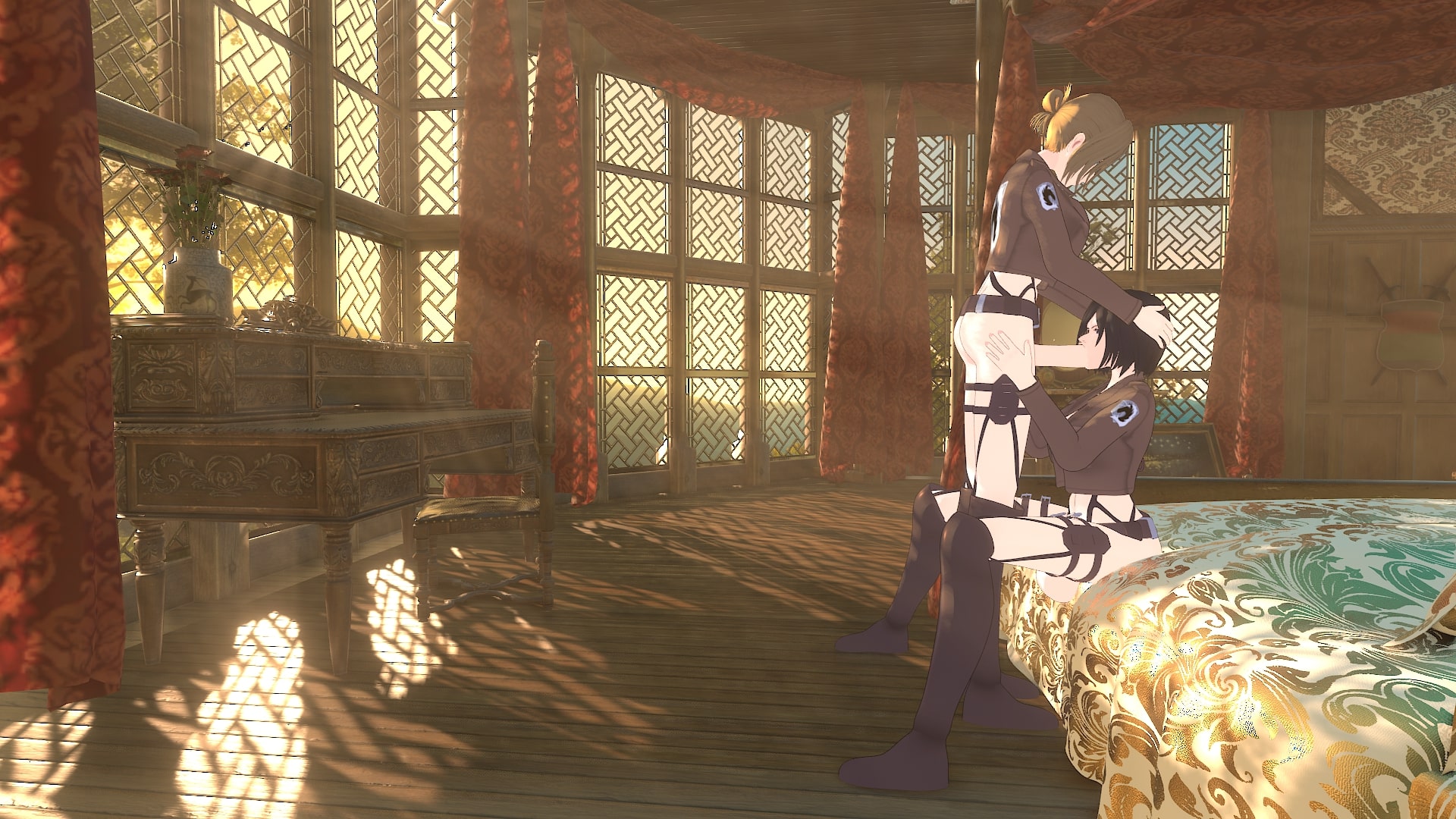 Mikasa e annie fazem sexo rápido