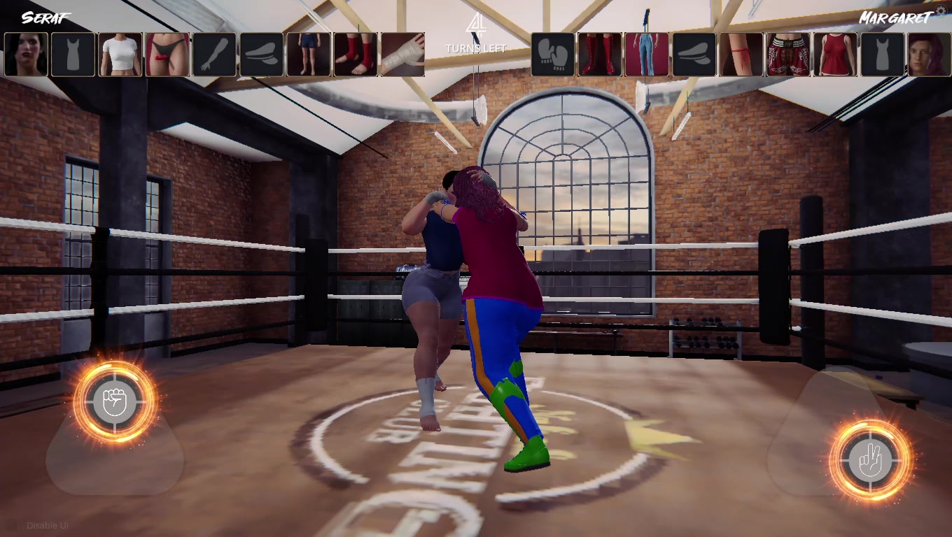 3d naked fighter seraf battles margareth