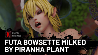 Piranha-pflanze melkt futa-bowsette