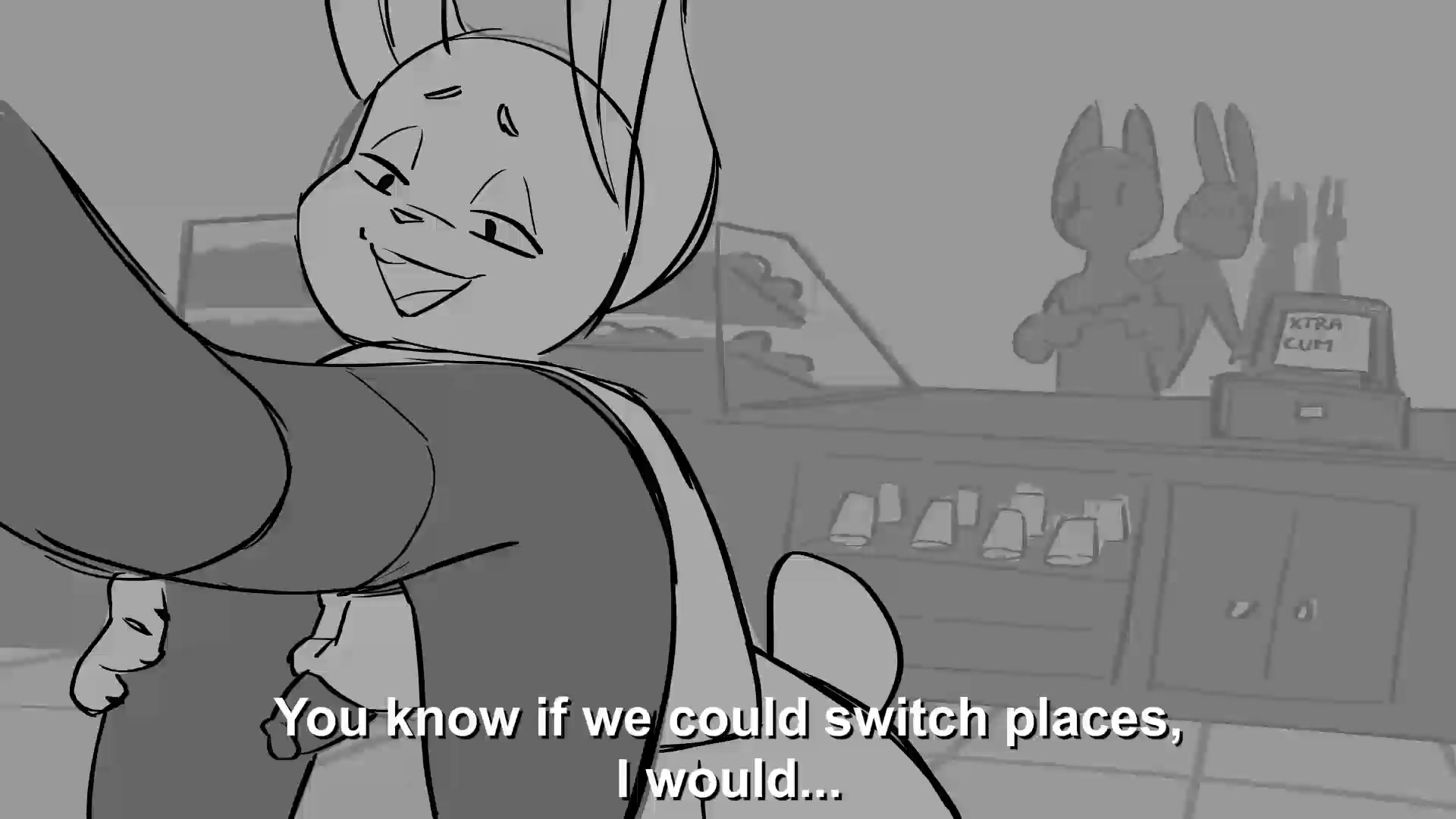 طالبة مدرسية فوتاناري مع قهوة ومجسات إيتشي