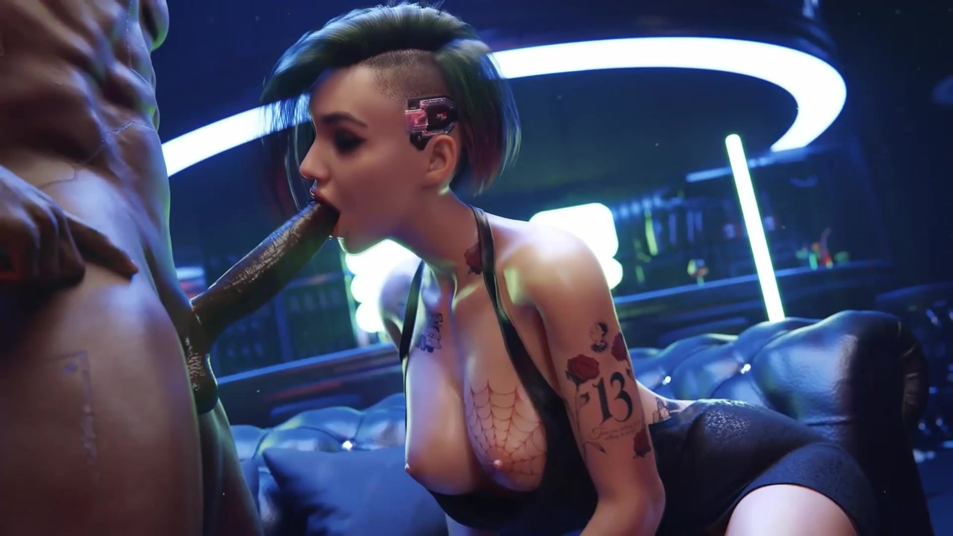 Putas de polla negra: acción hentai sucia y traviesa