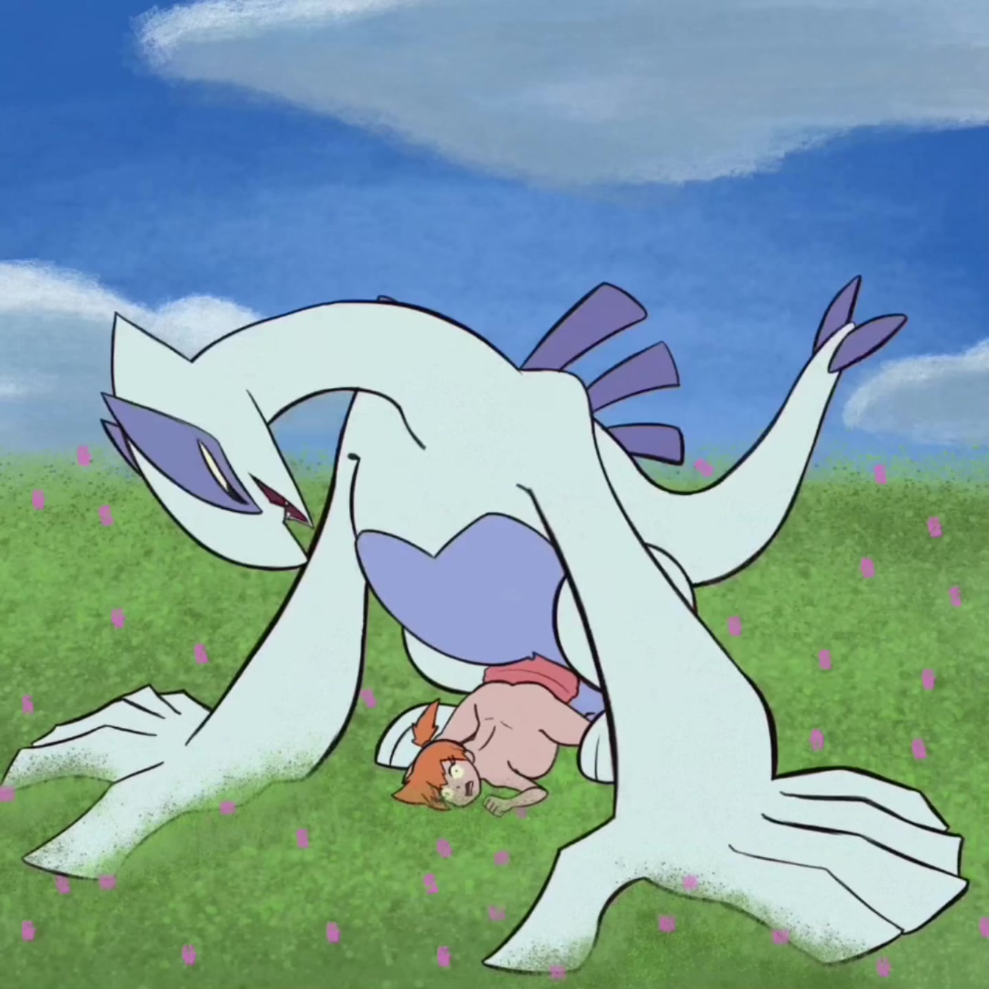 мисти и лугия в жёстком действии