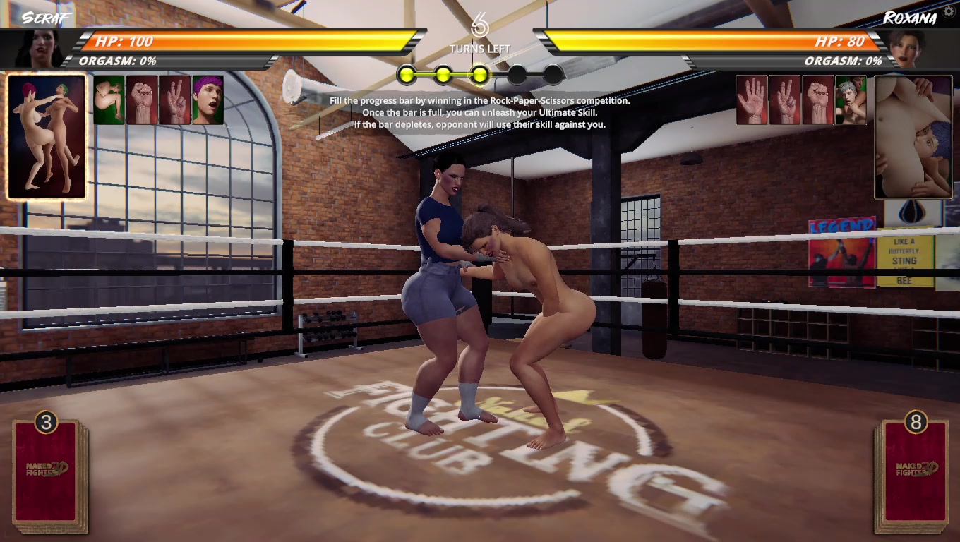 3d naked fighter: seraf battles roxana