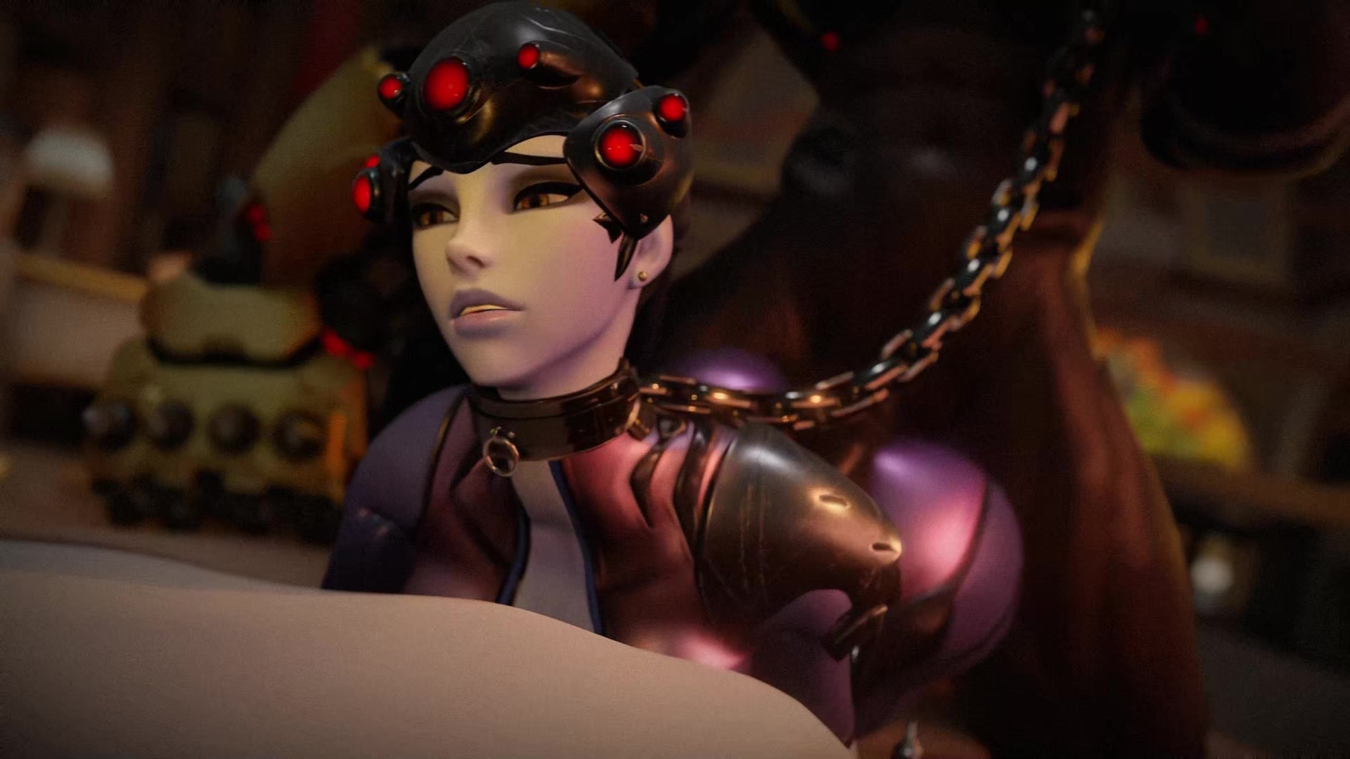 Verwegene futanari-dienstleistung der witwe mit tentakeln