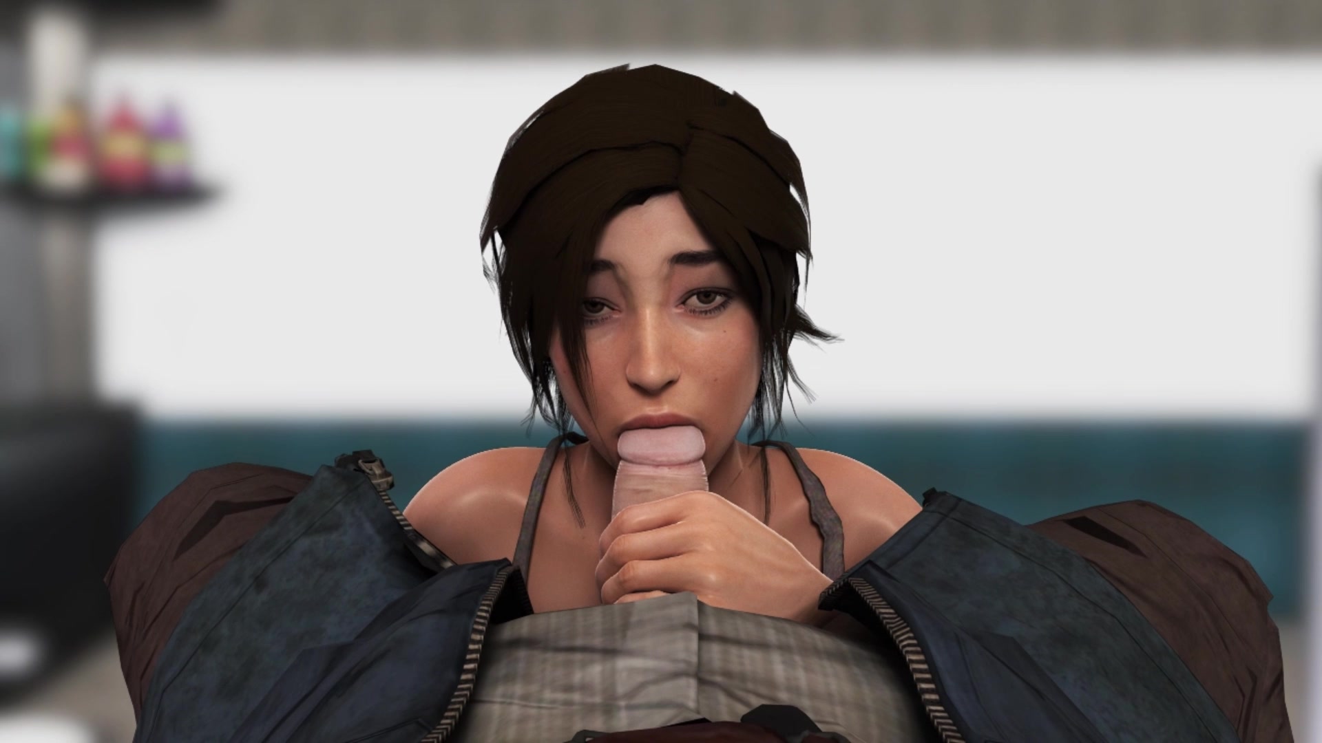 Lara croft disfruta de duchas sobre tumbas