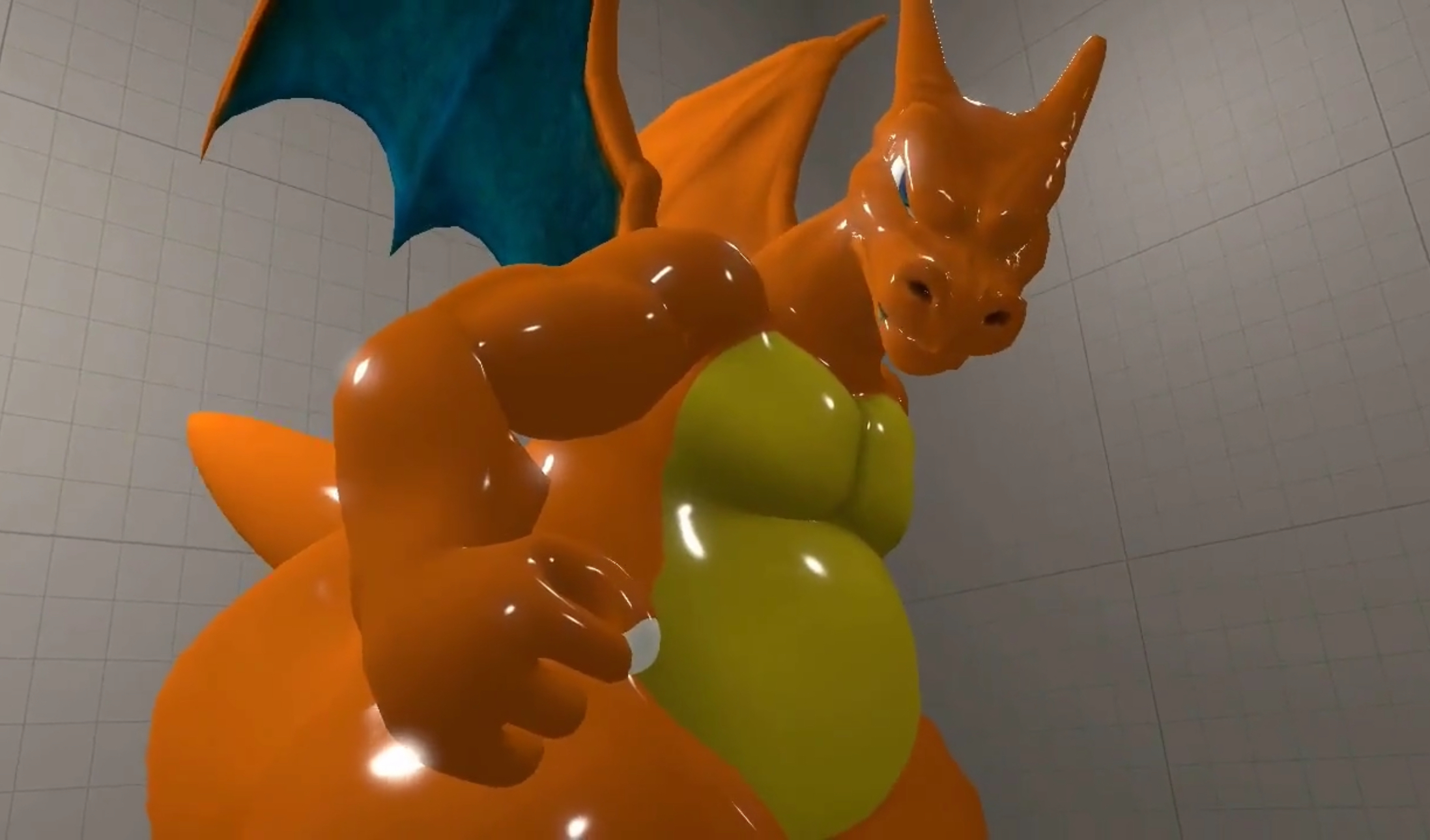 リザードンとサーナイトの熱っぽい出会い