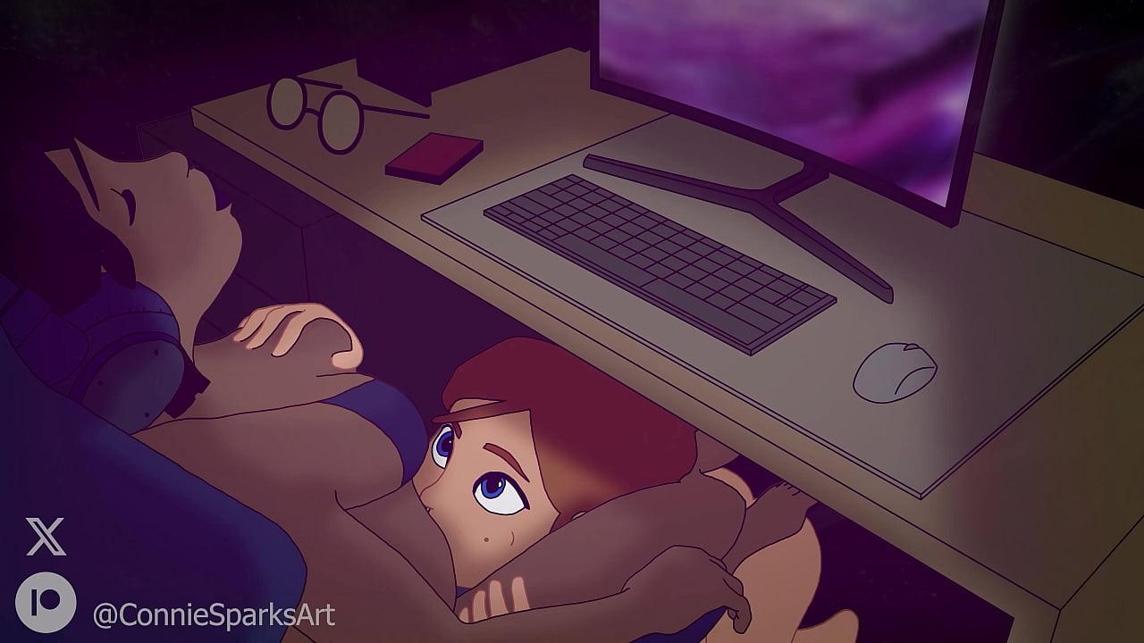 глубокая минет под столом с конни спаркс