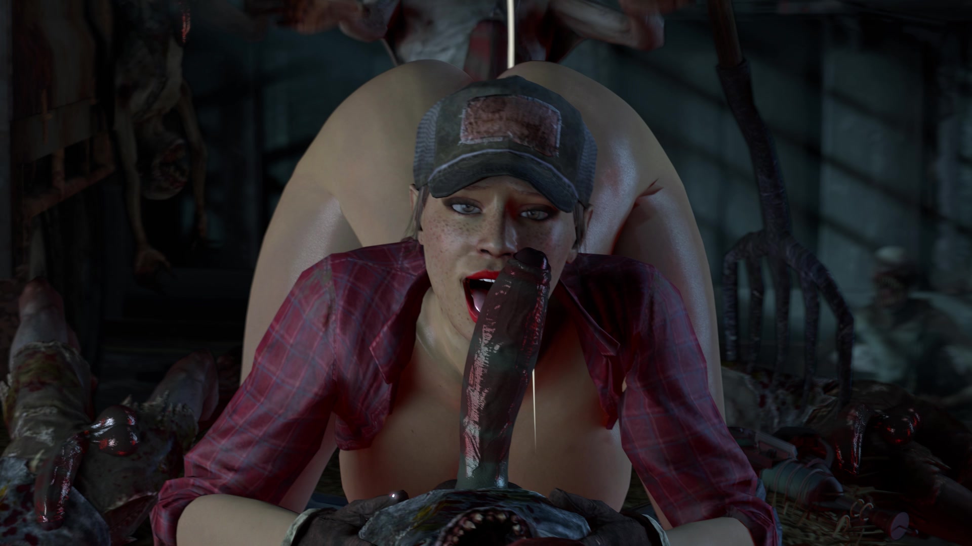 فتاة مدرسية ثنائية الجنس ضد زحافات المخالب الإباحية