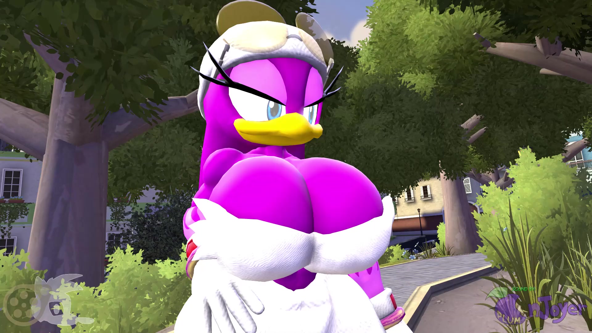 Puta hentai escolar futa com tentáculos no parque