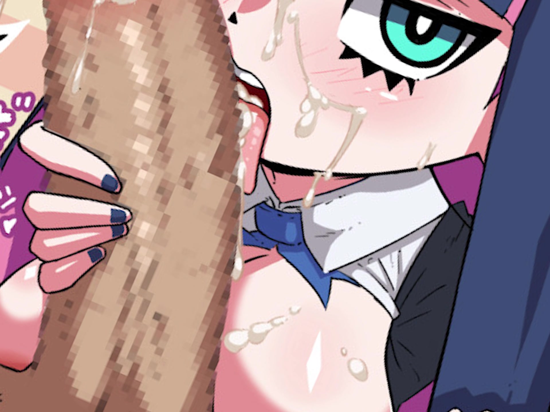 吊带袜爱口交 → 调皮吊带袜口交