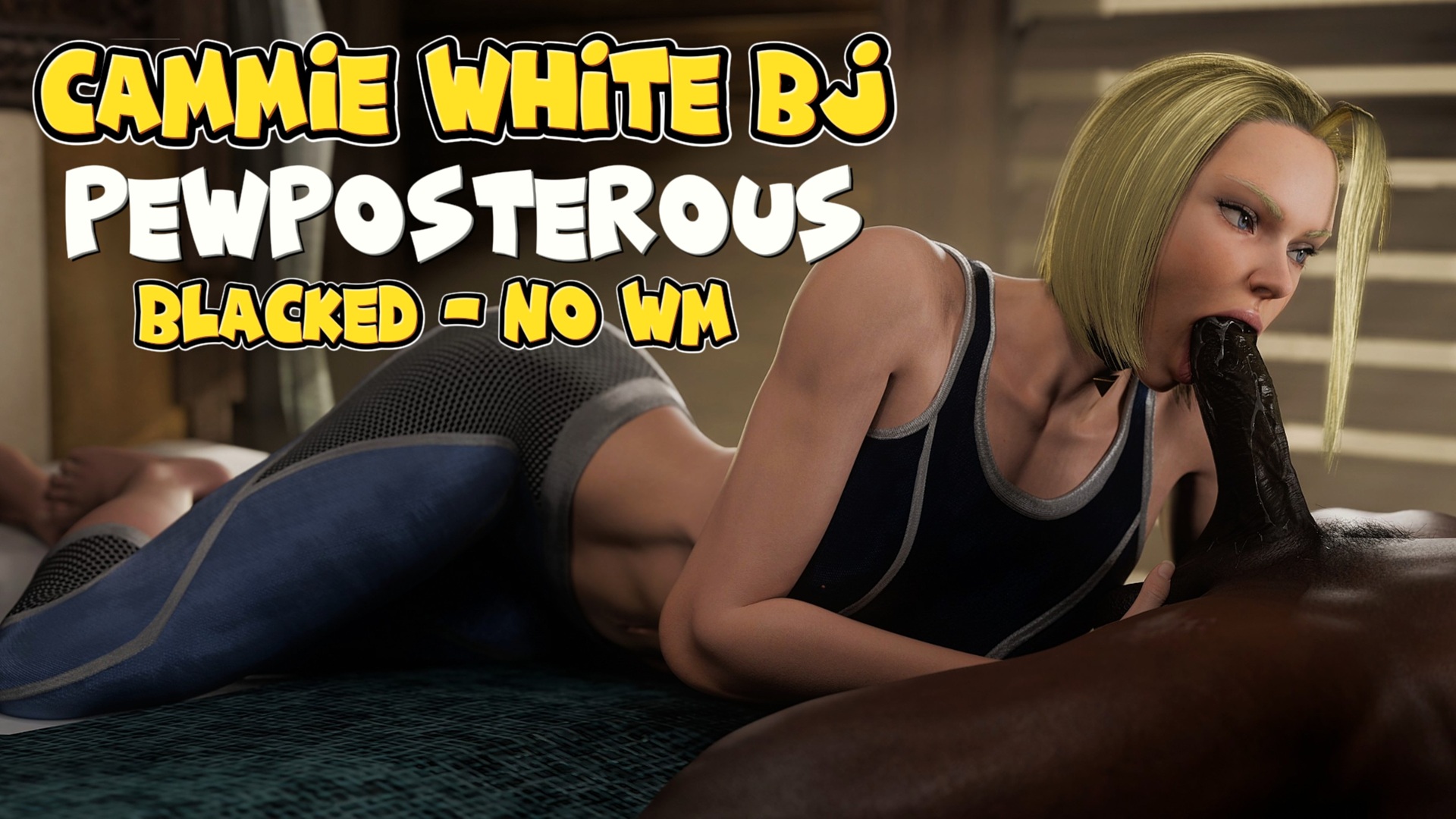 Escena de sexo oral de cammie white con pewposterous en negro