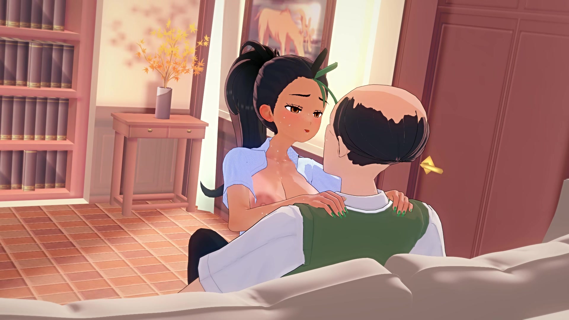 Nemona tiene sexo intenso con el profesor hoshi