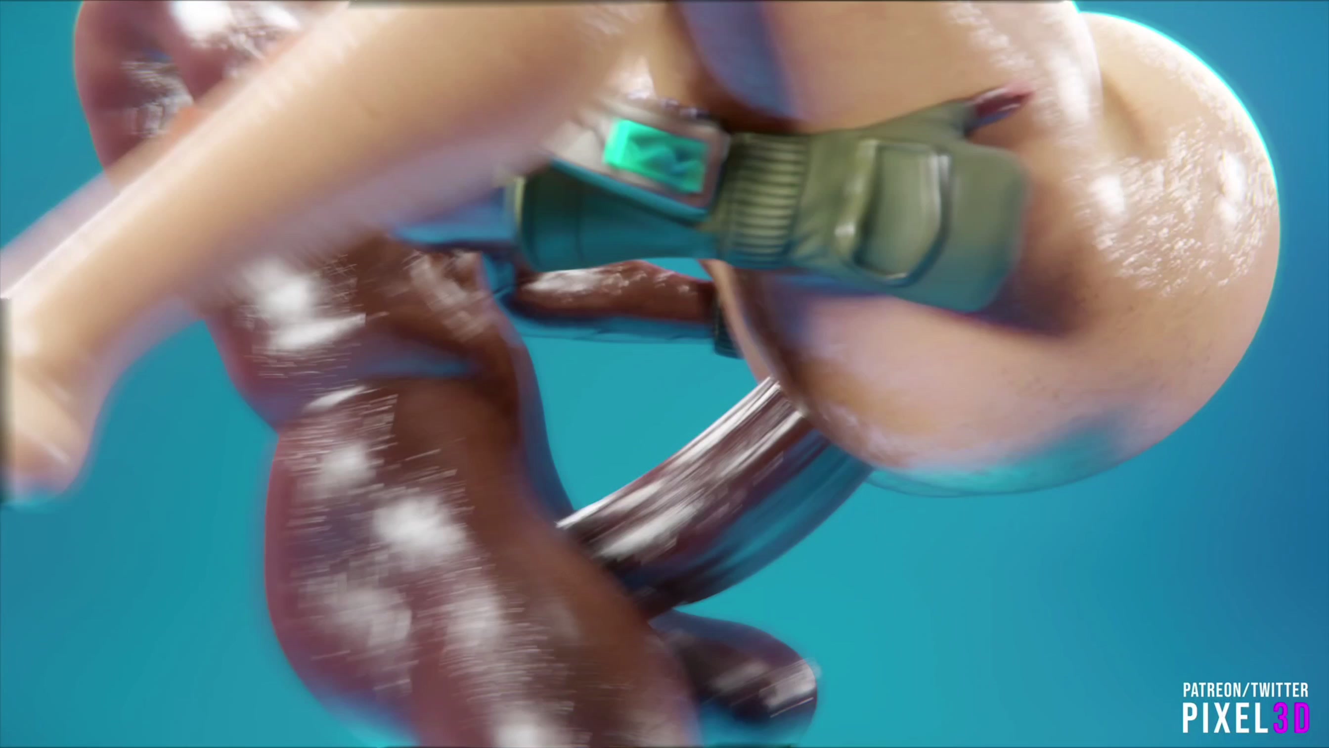 ビリー・アイリッシュのピクセル3dループエロアニメ