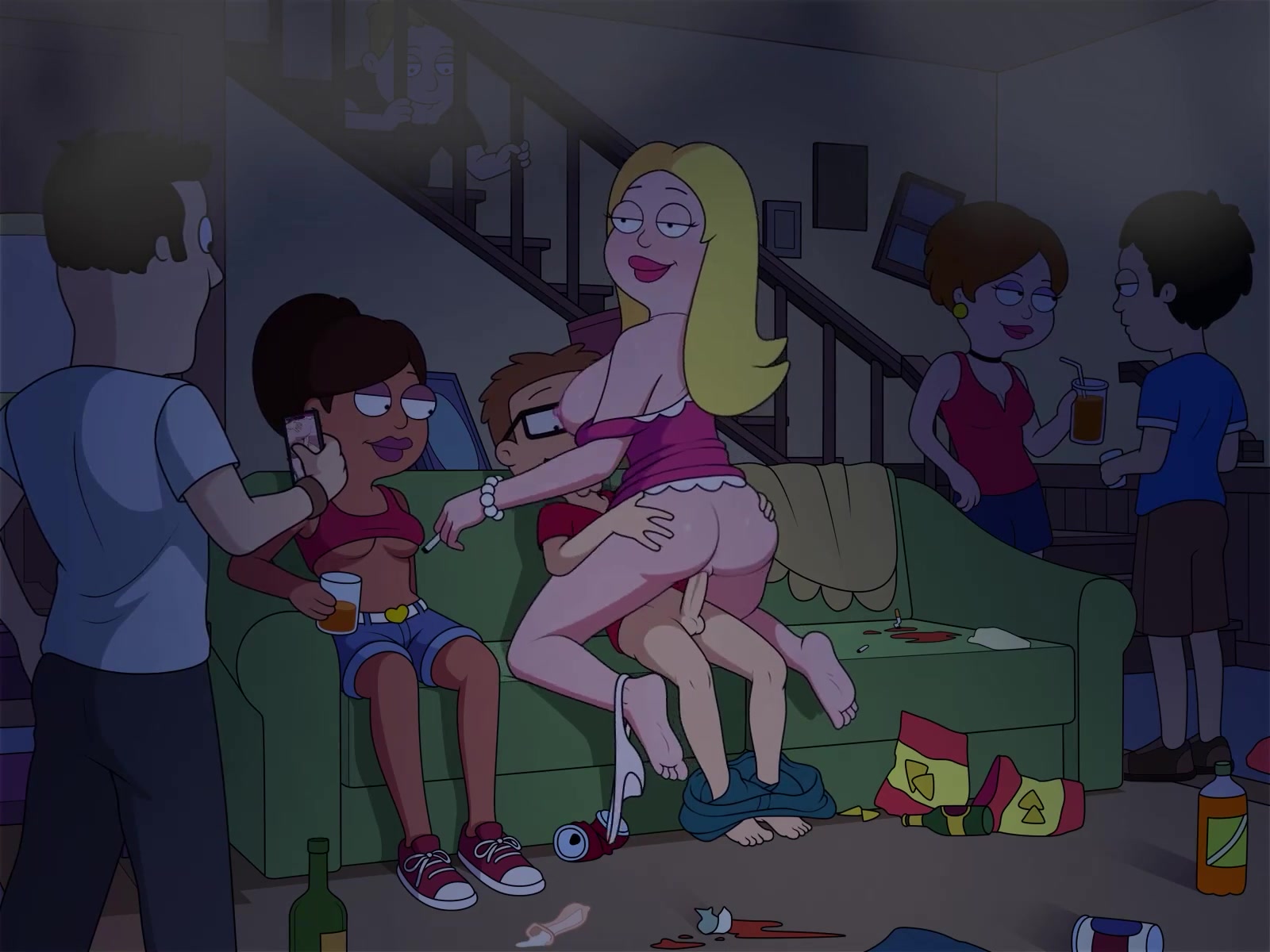 горячая школьная вечеринка футанари с щупальцами