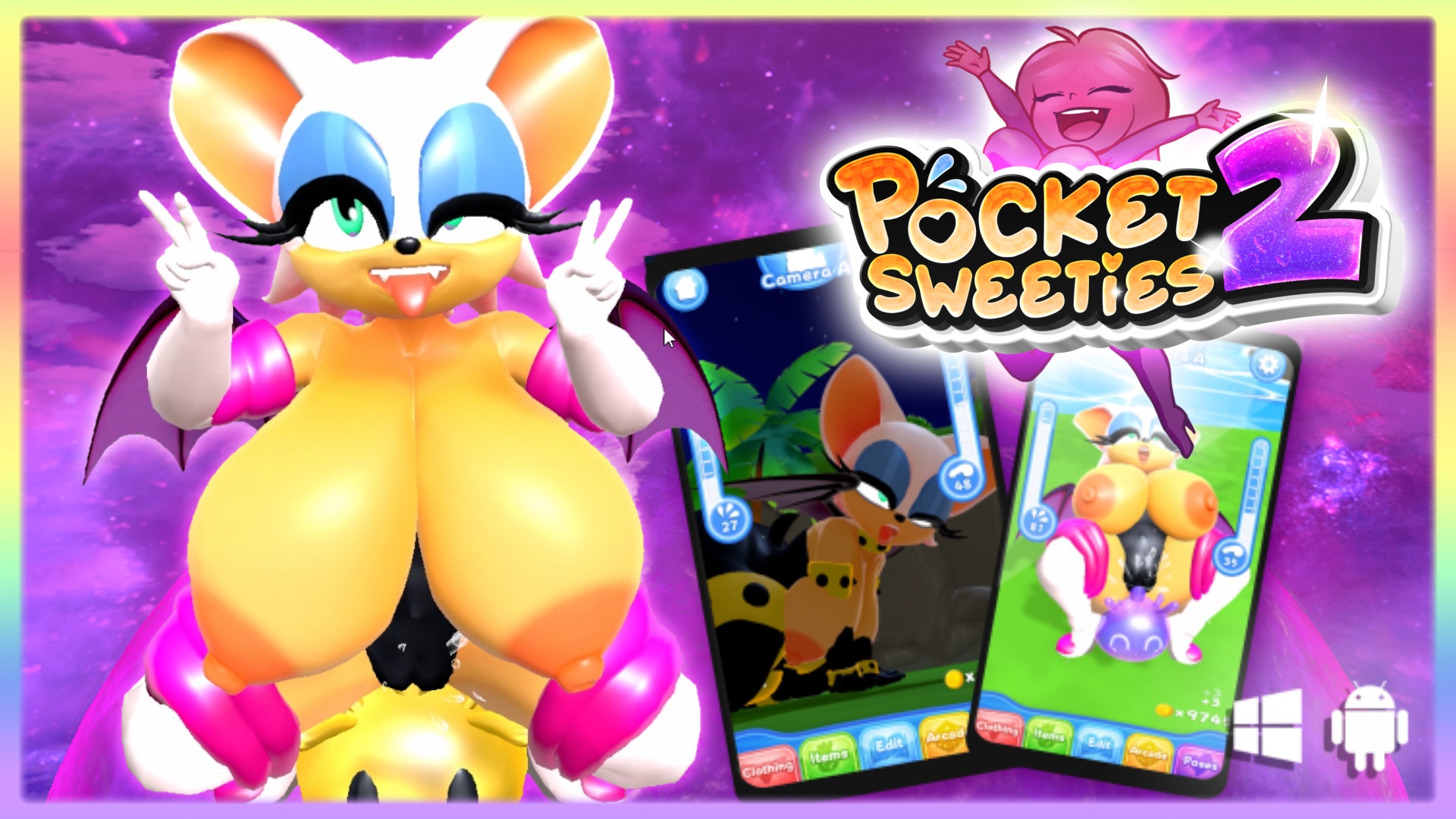 Simulador de acasalamento com rouge o morcego – jogo completo