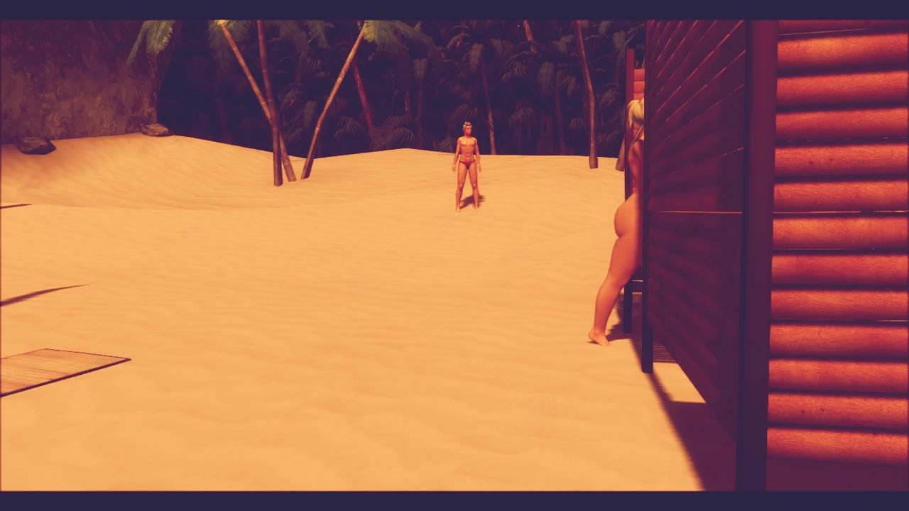 Futanari copines sexe à la plage