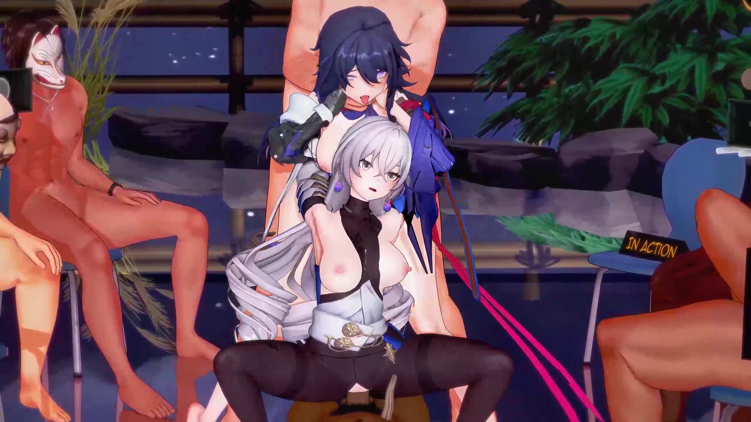 Bronya y seele futanari sin azúcar con tentáculos