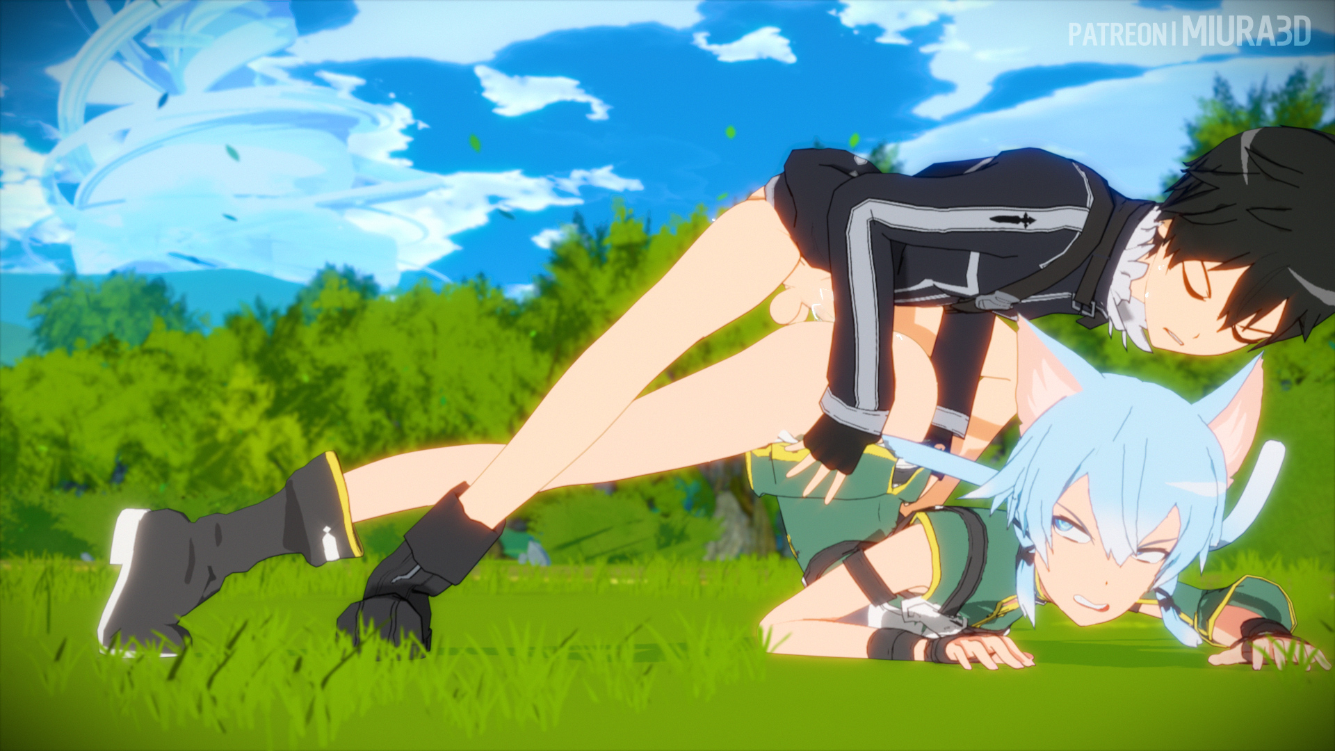 刀剑神域alo诗乃桐人肛交杰克o姿势动画