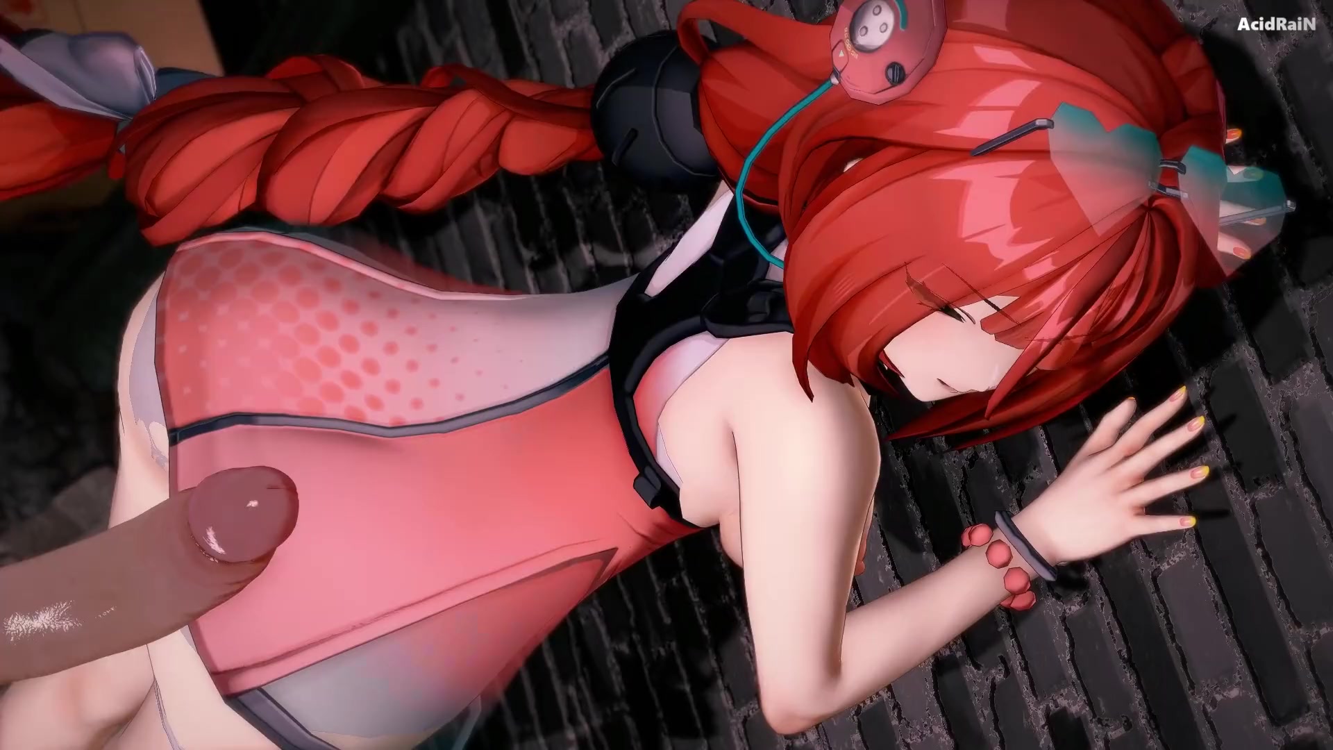 Yuzuha swimsuit bunny girl in naughty mob sex video