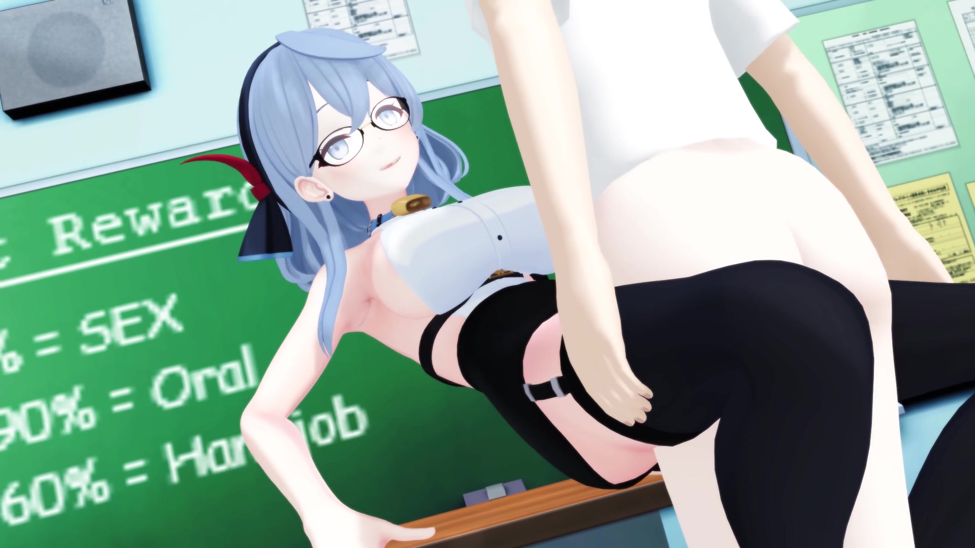 развратный тентакль-футанари танец ако из blue archive