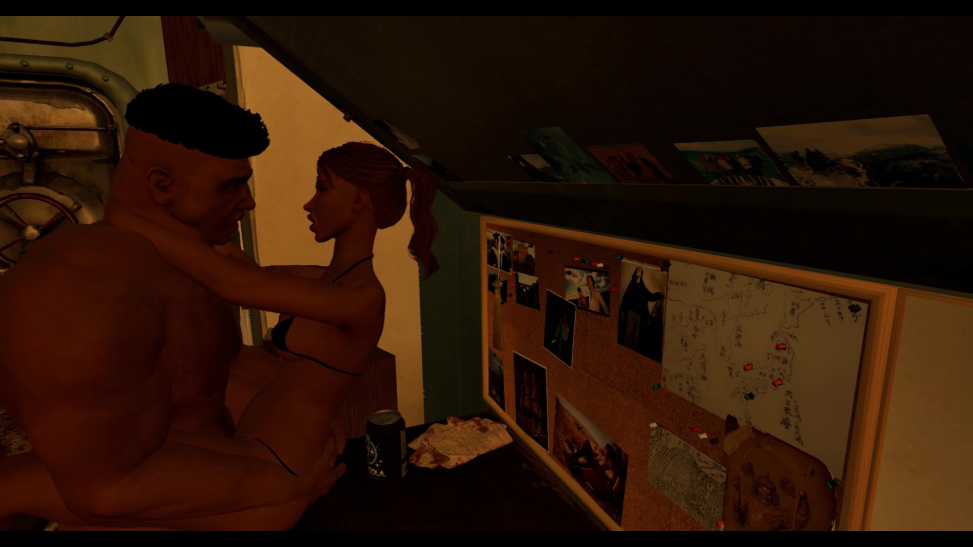 сцена в кабинке