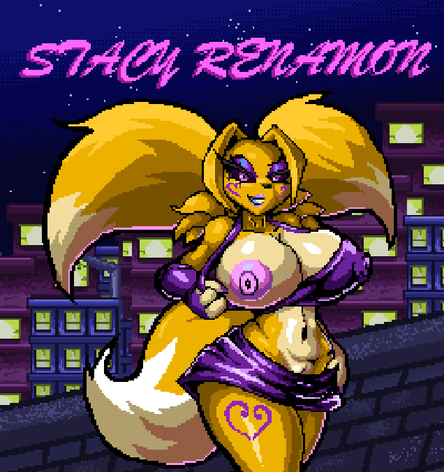Pixel art stacy renamon by anon blonemon