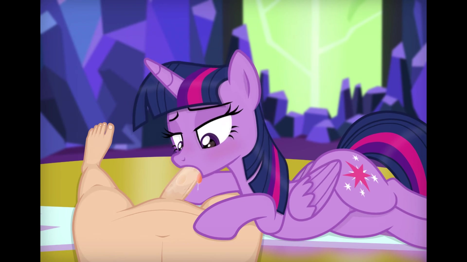 L'expérience coquine de fellation de twilight