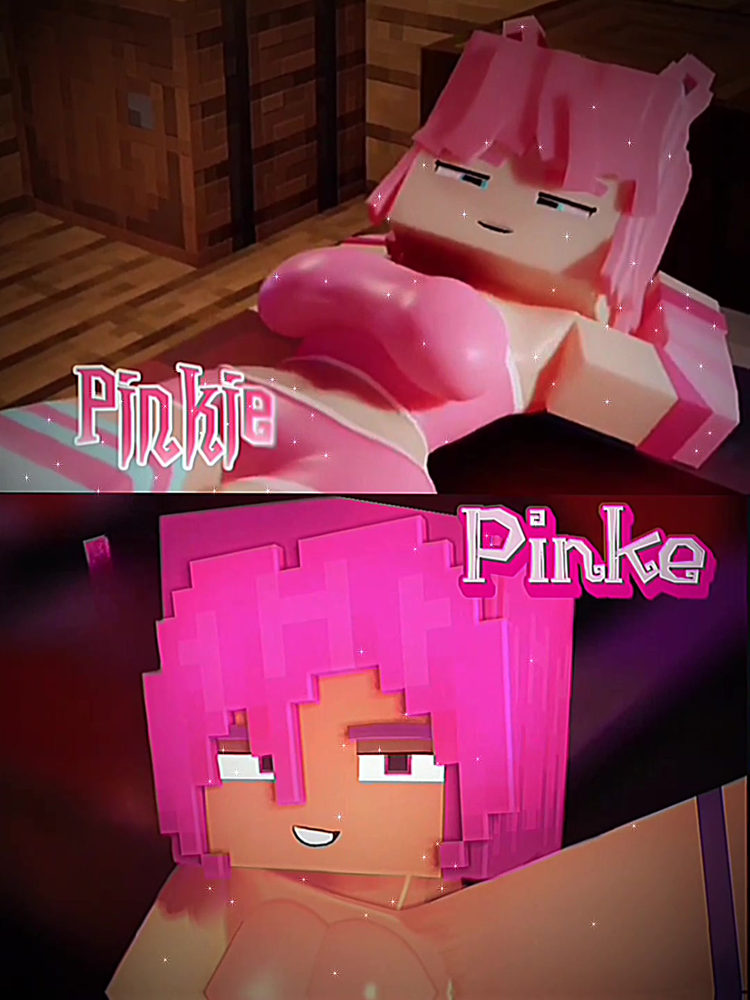 Combat +18 entre pinkie et pinke dans minecraft