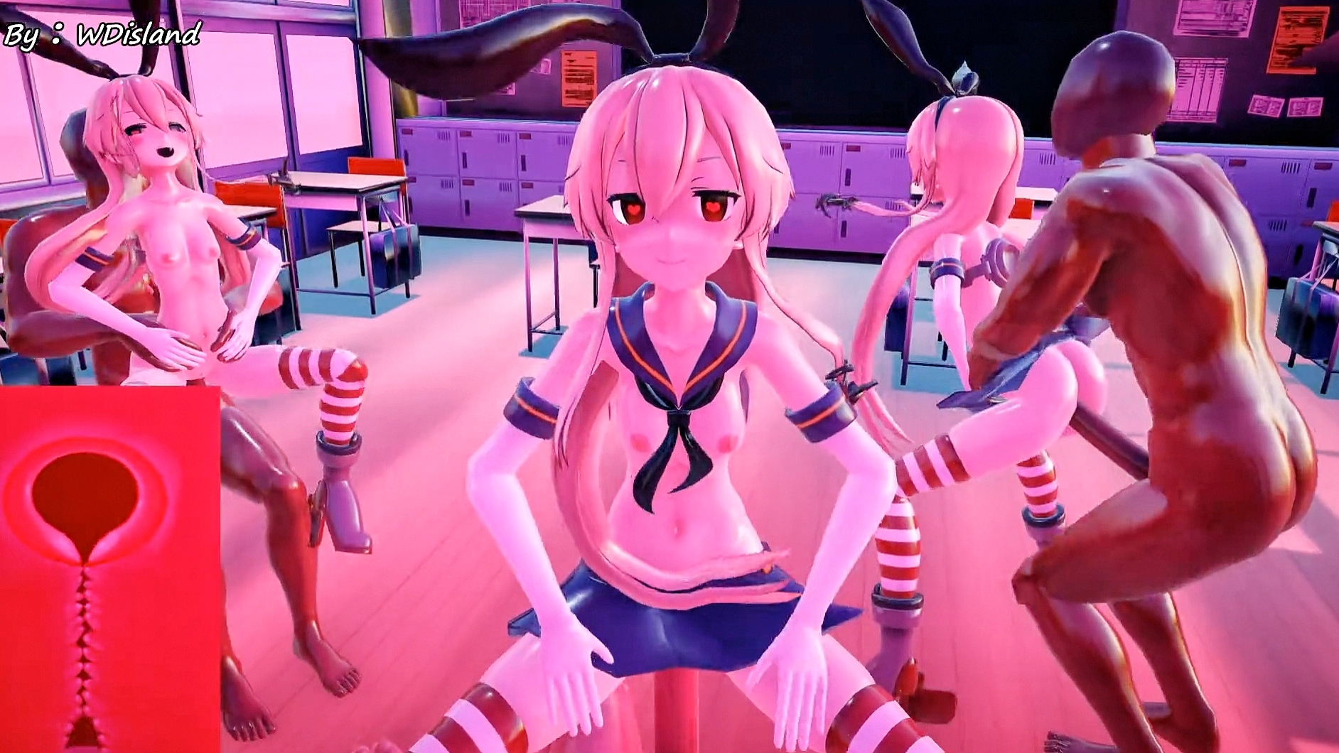 Shimakaze chevauche en pov mmd r18