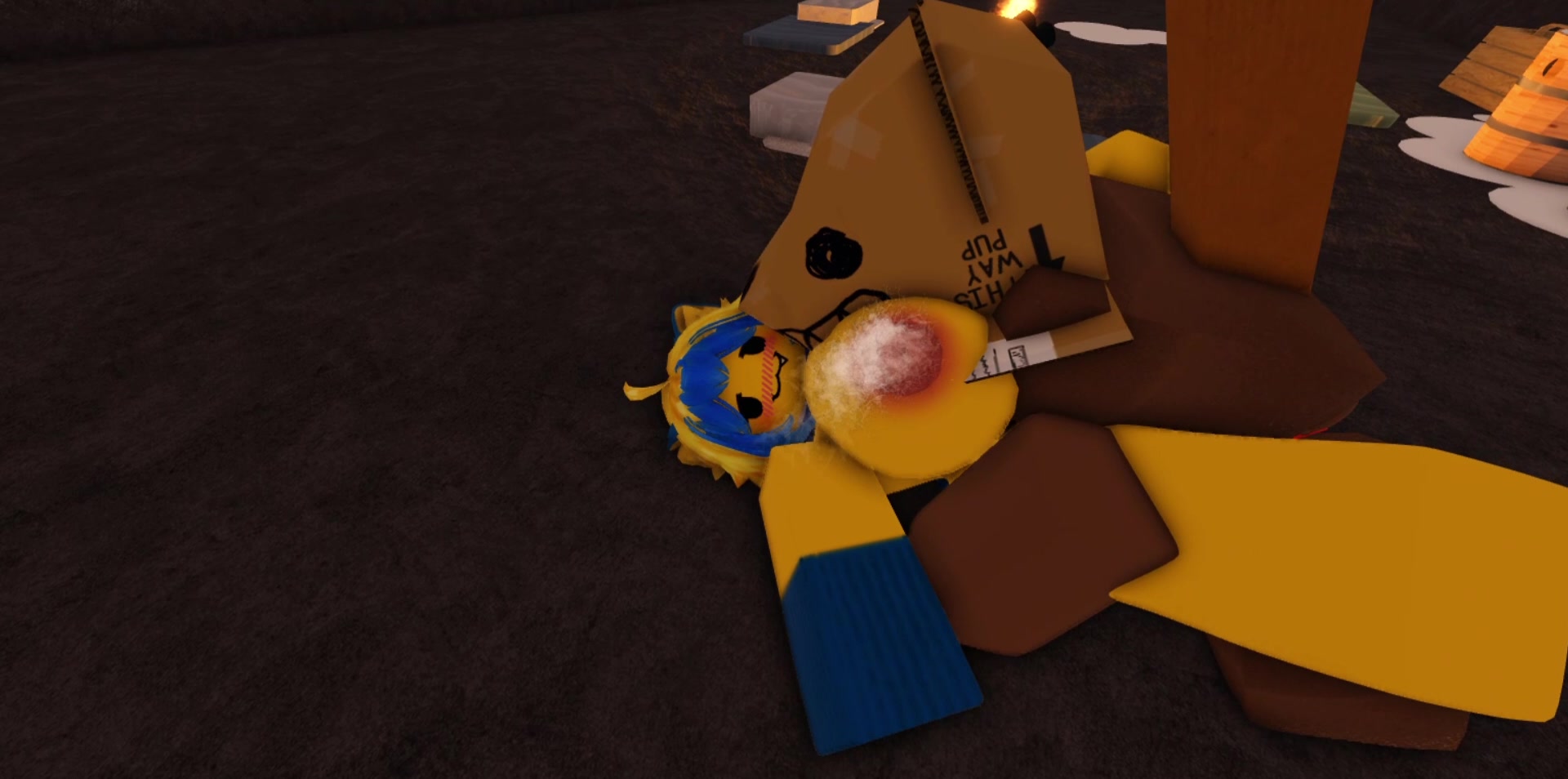 Yellow catgirl futanari tentacle semen extraction