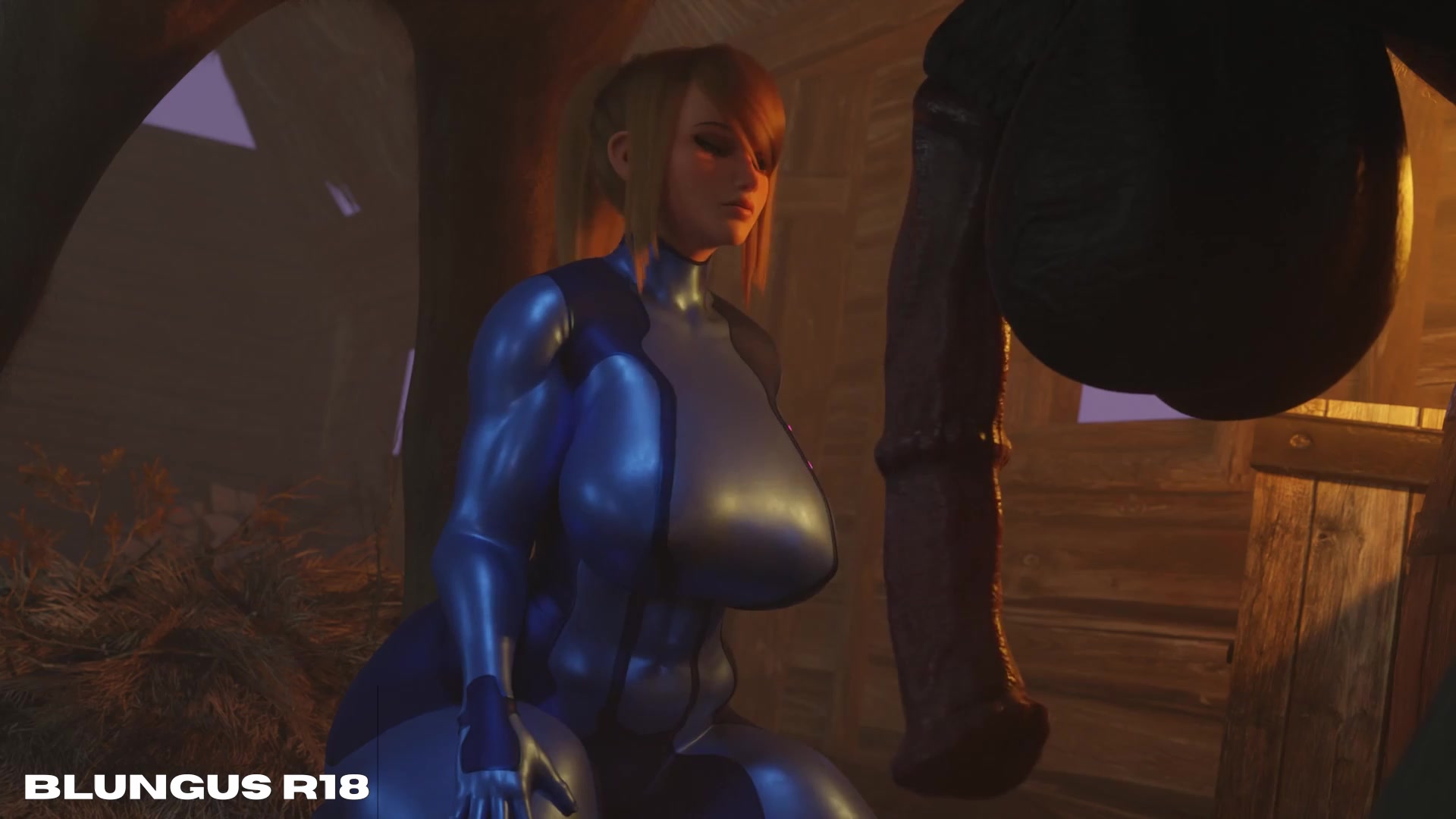 écolière futanari aux tentacules en écurie