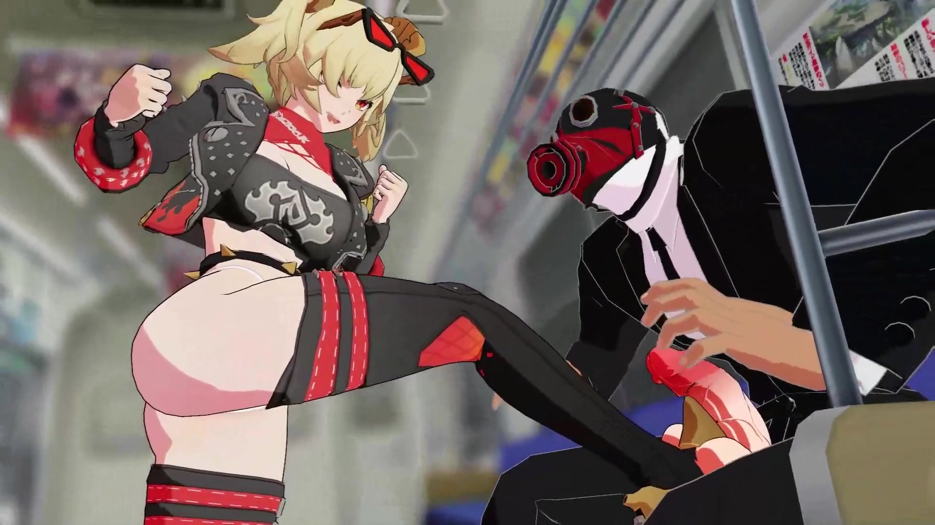 扶她女学生电车触手踢蛋