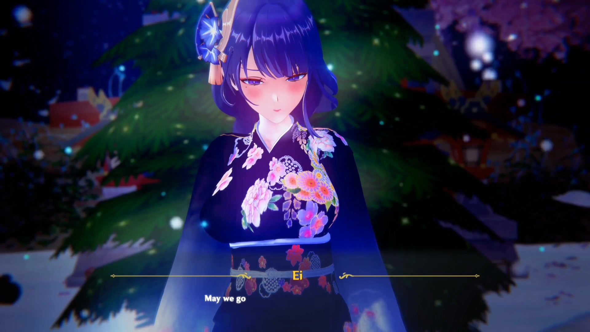 雷电将军影主观视角白色无背景