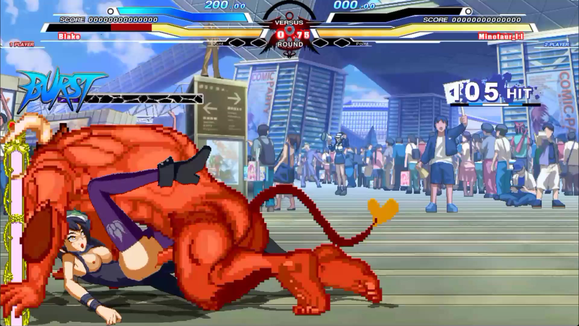 Blake vs minotaur rwby