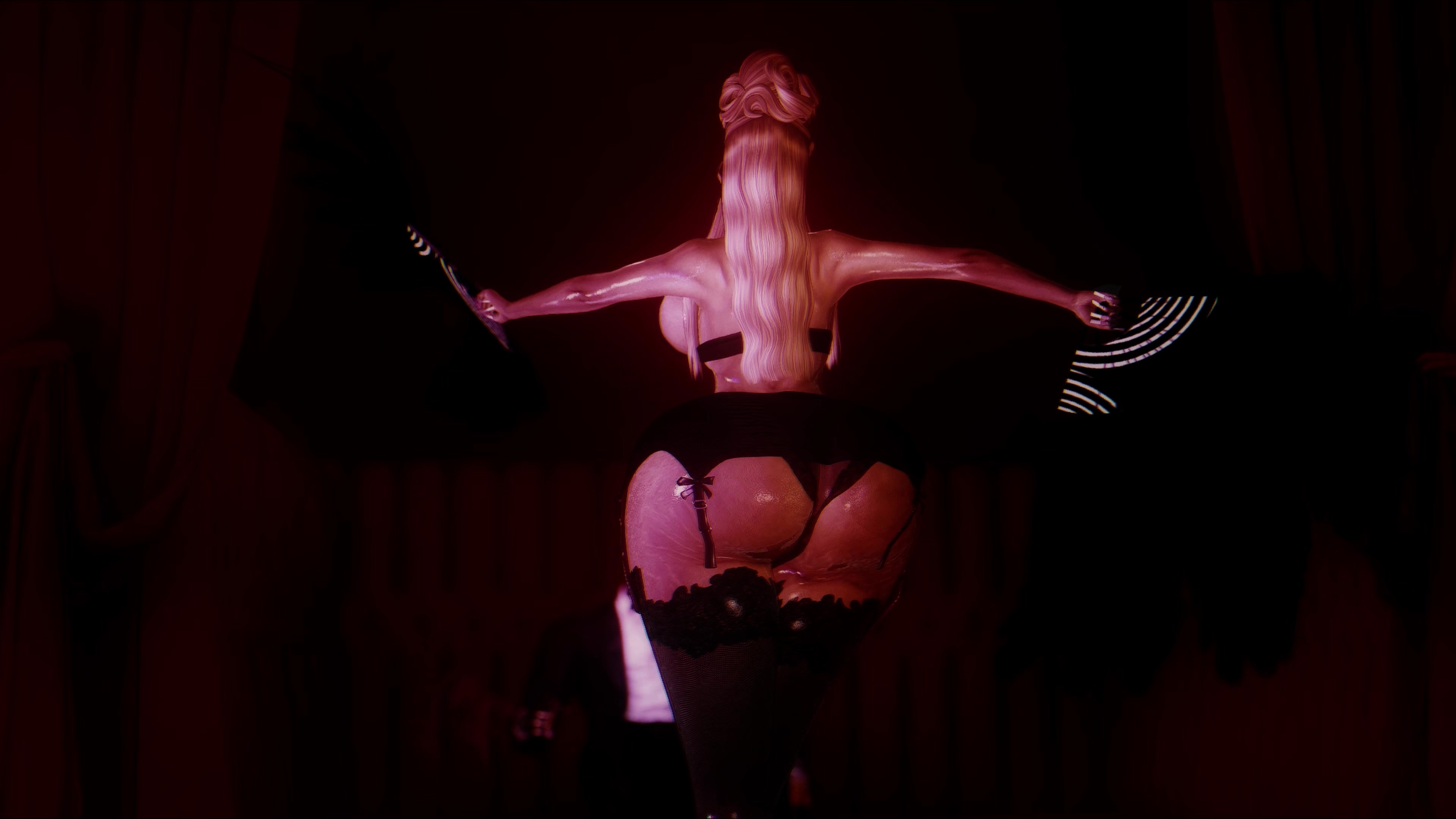 Blonde cliente fantaisie burlesque show