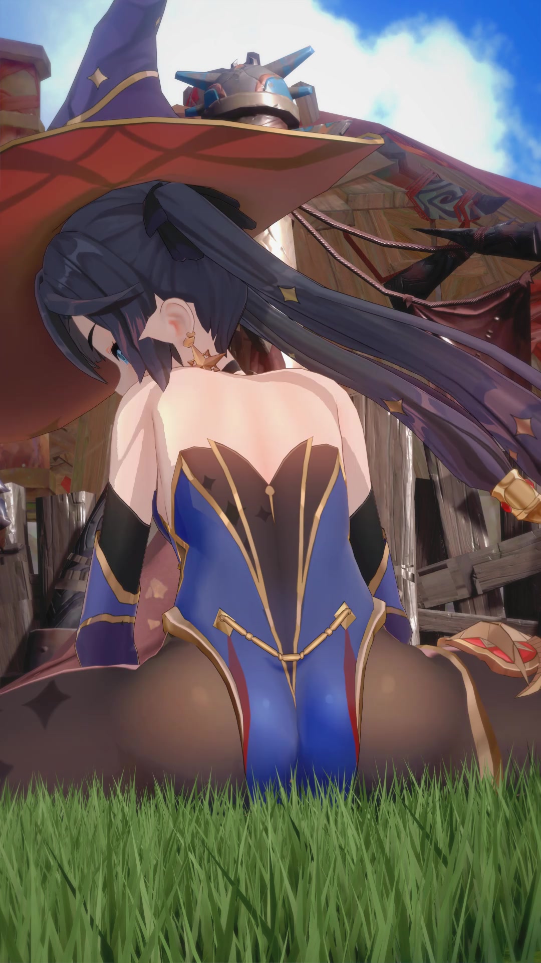 Mona shaking booty futanari tentacle ecchi