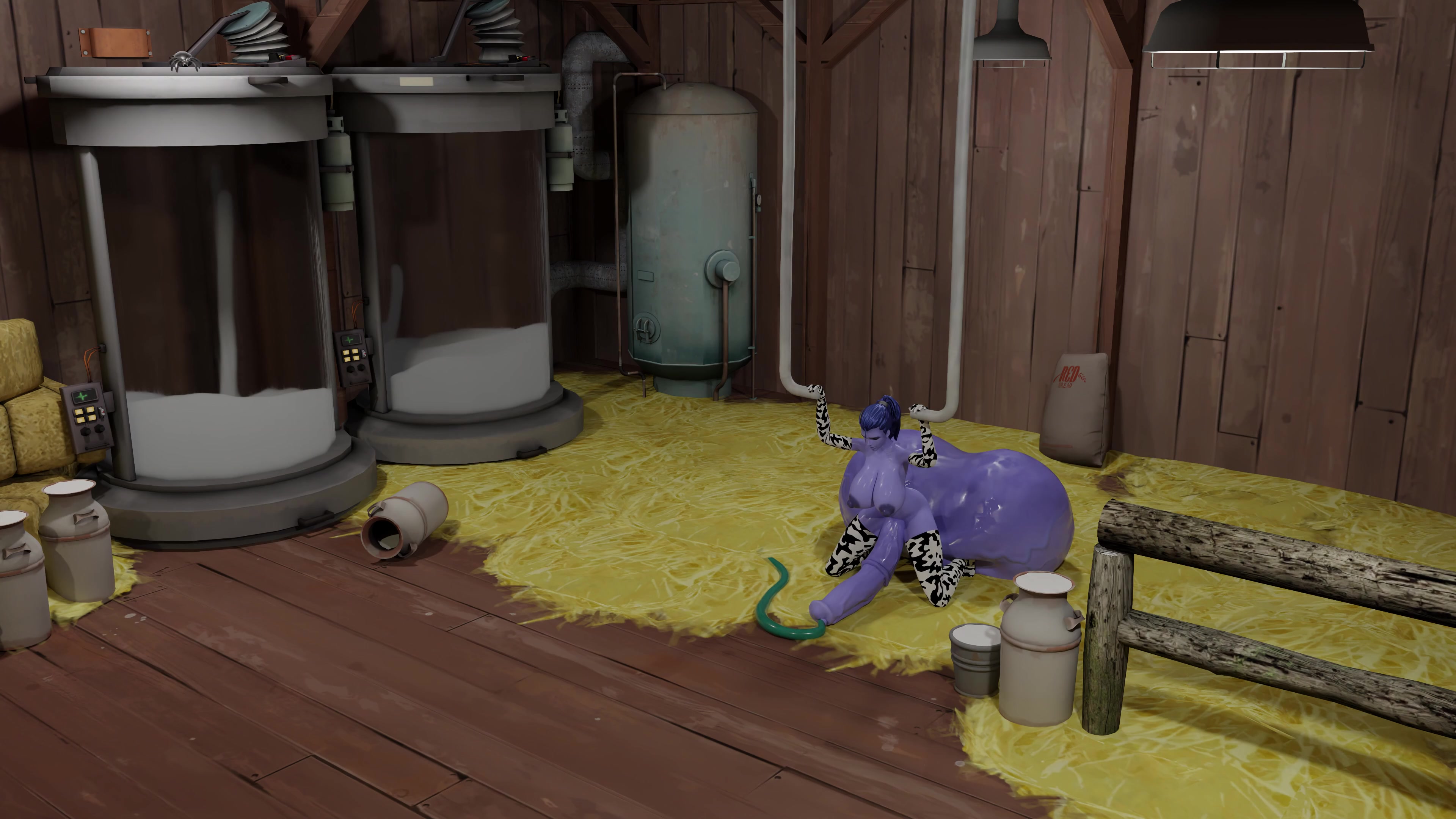 给奶牛挤奶4k高清