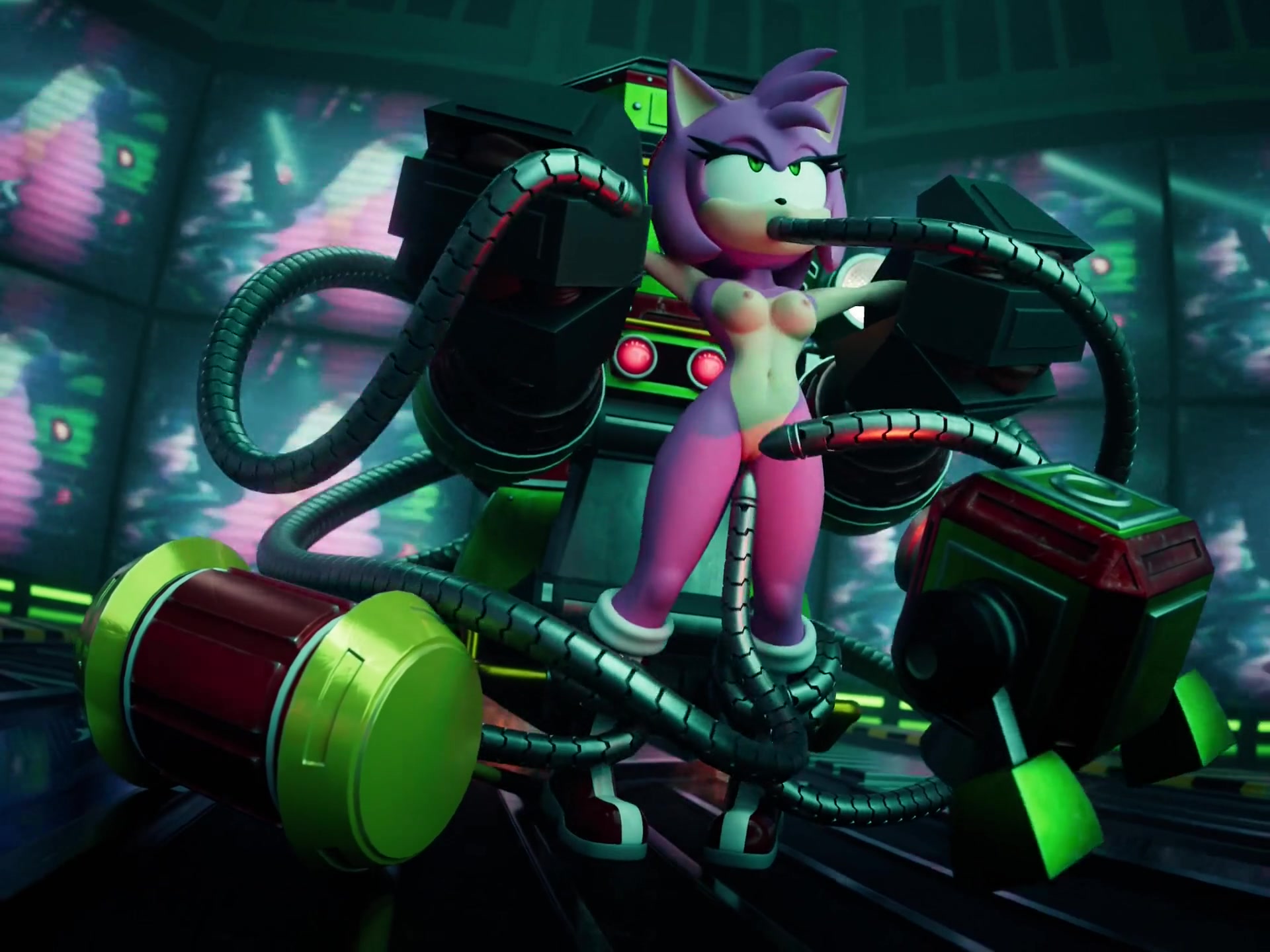 Ataque ecchi de tentáculos futanari de la colegiala amy