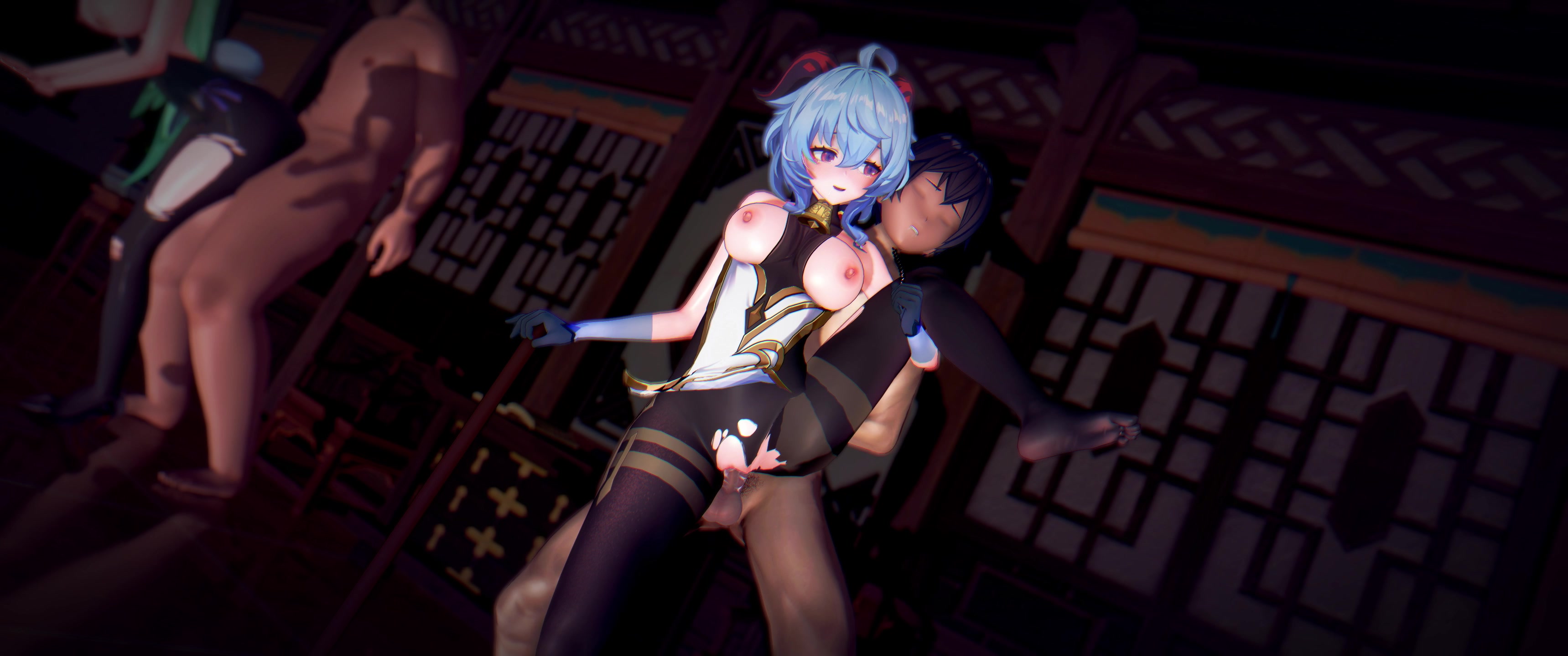 Colegial de liyue tentáculo futanari ecchi